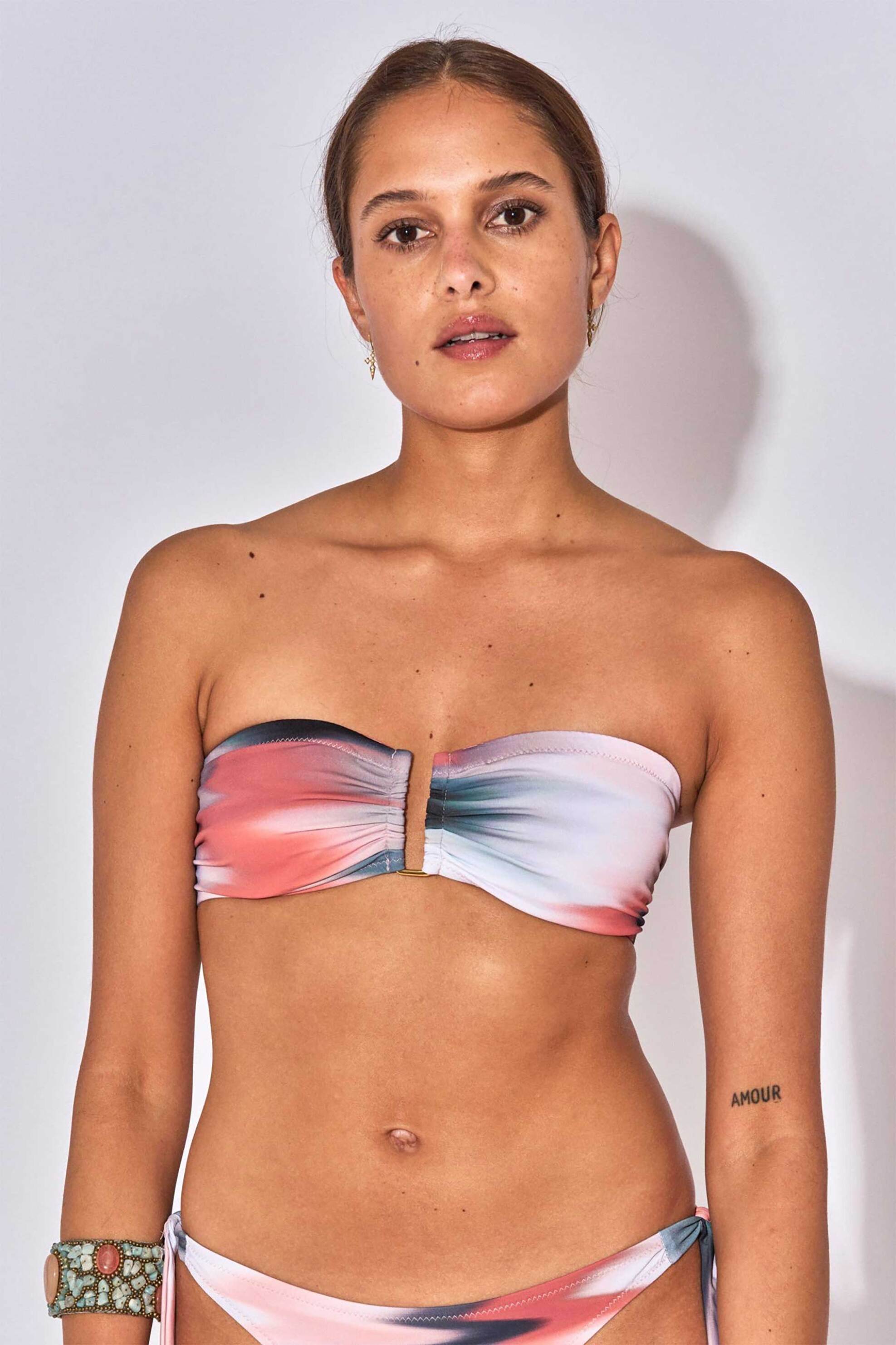 BELIZA Beliza γυναικείο μαγιό τοπ bandeau tie dye "Nina" - NINATOPPRINT/SS25 Πολύχρωμο