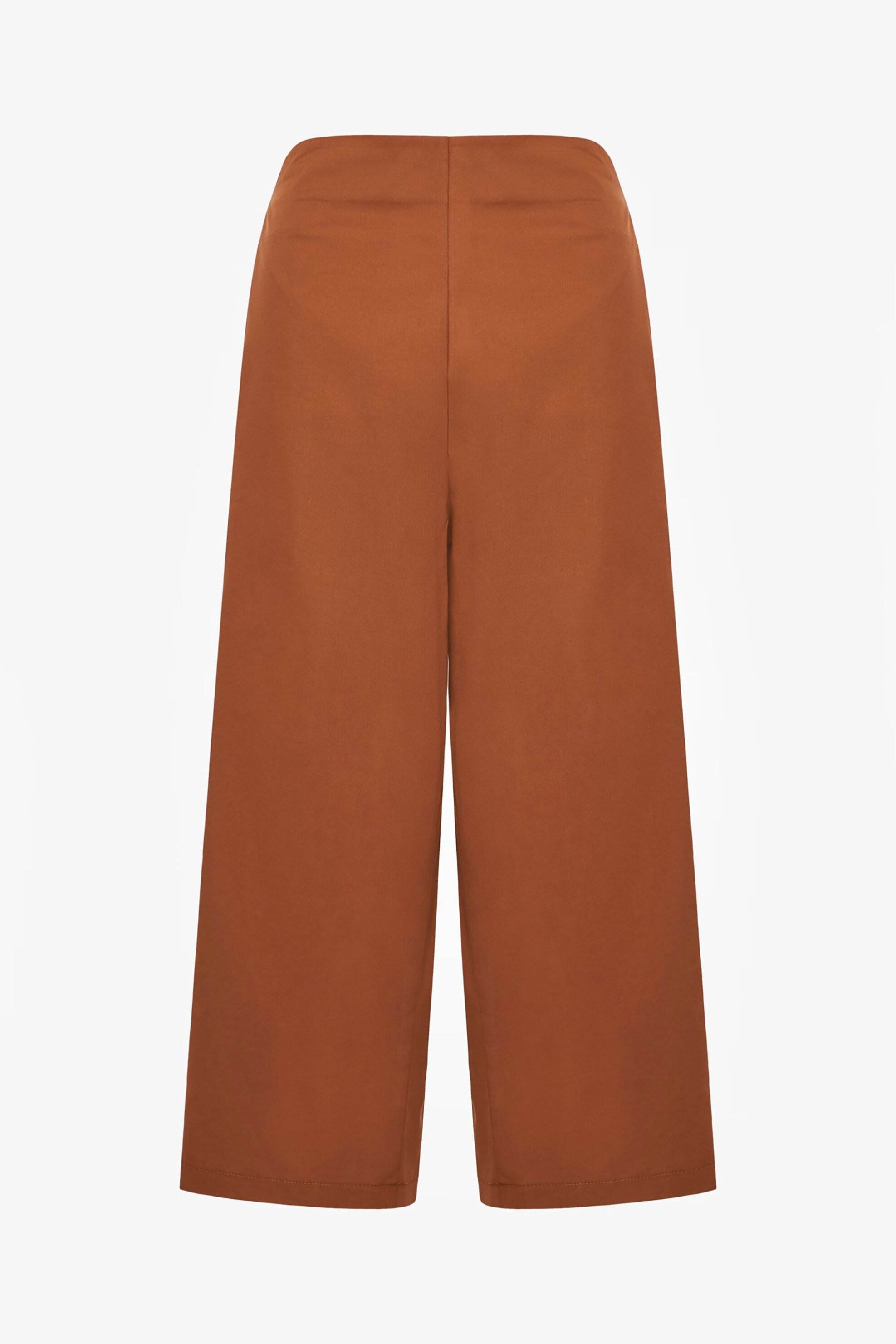 AOS AOS unisex παντελόνι με ελαστική μέση cropped - 1.U.PA07101.CHO.L/XL Καφέ