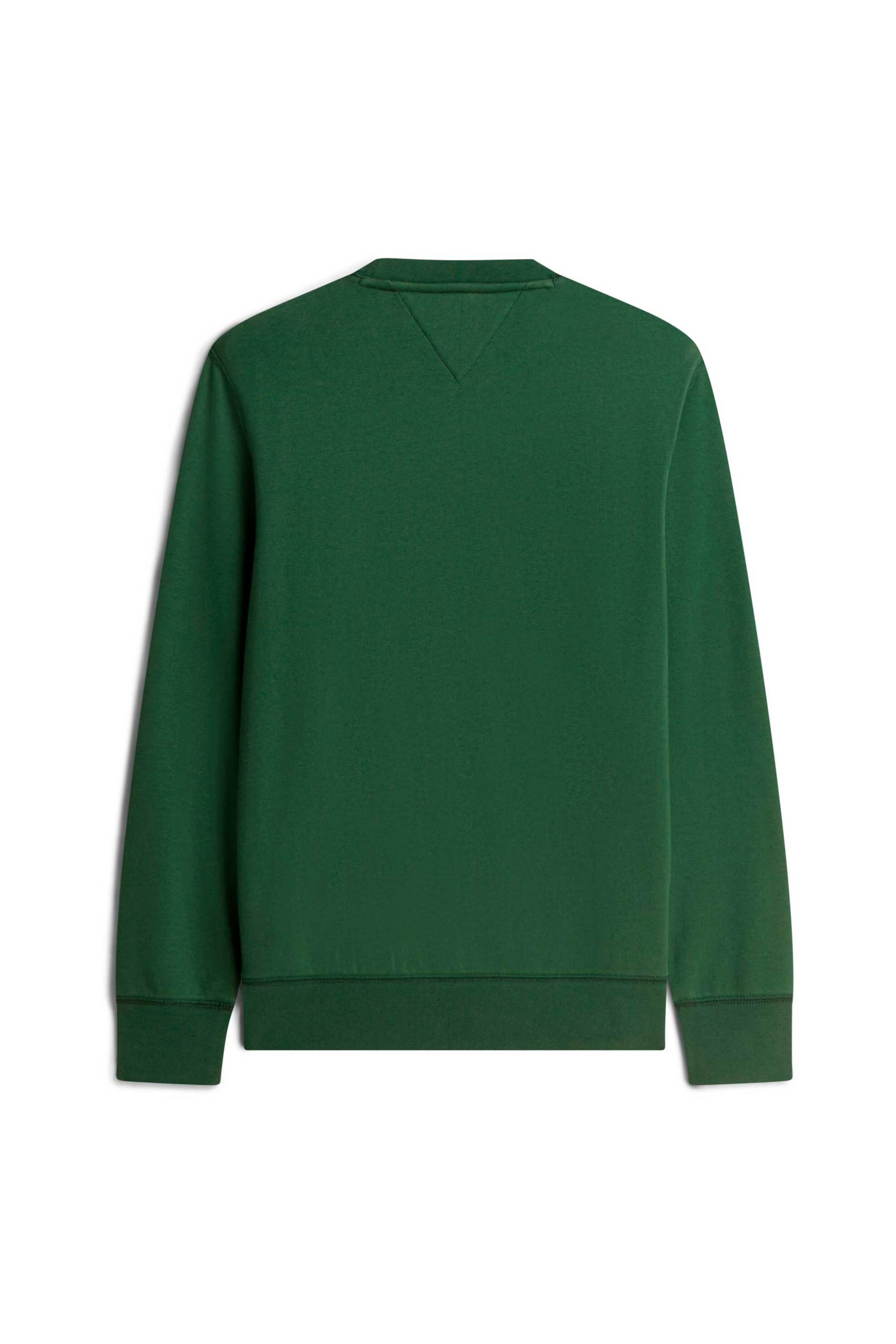 Tommy Hilfiger Ανδρική Μπλούζα Φούτερ με Λογότυπο Regular Fit - Mw0Mw11596 Πράσινο Σκούρο