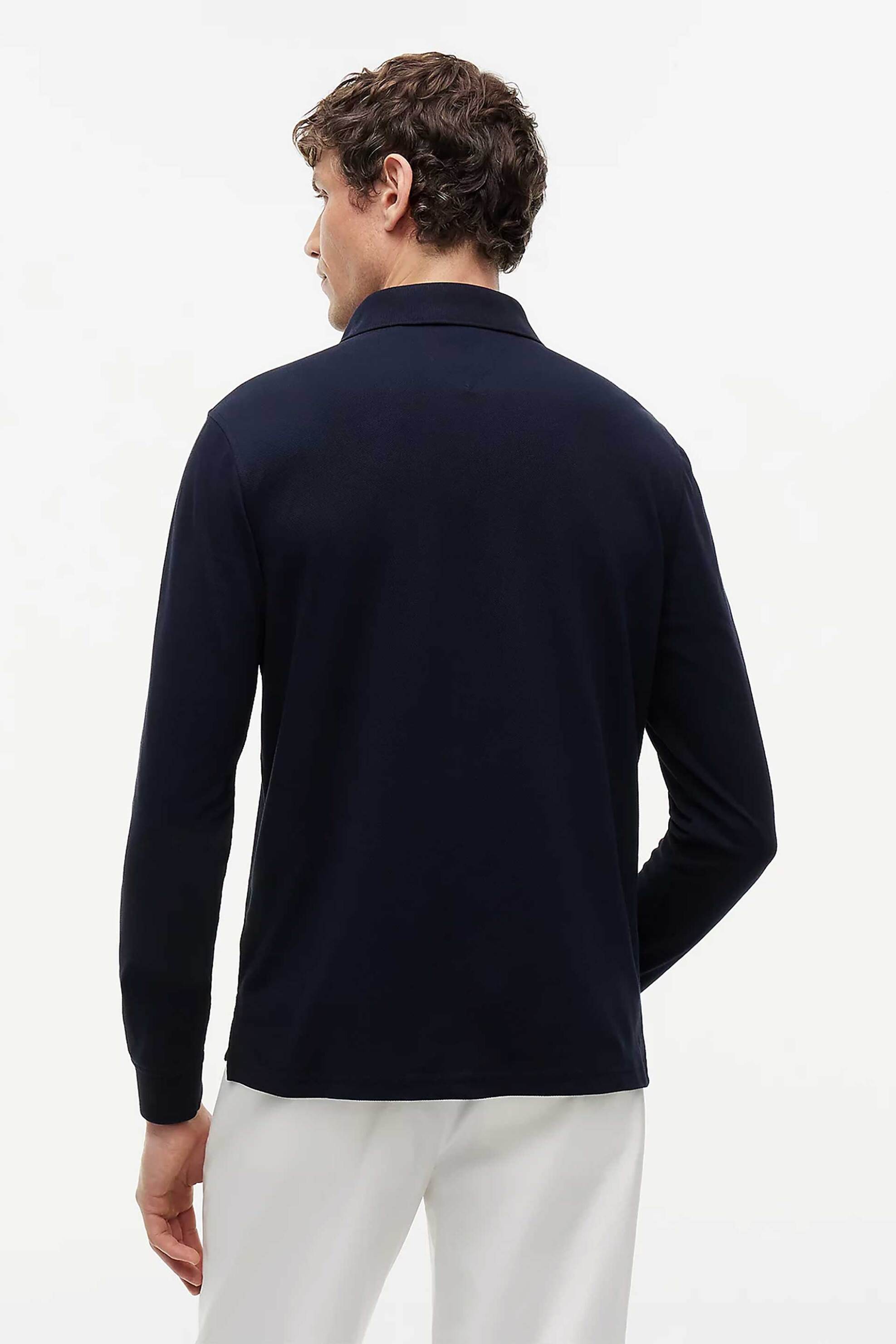 Tommy Hilfiger Ανδρική Μπλούζα Πόλο με Λογότυπο Regular Fit - Mw0Mw20183 Σκούρο Μπλε