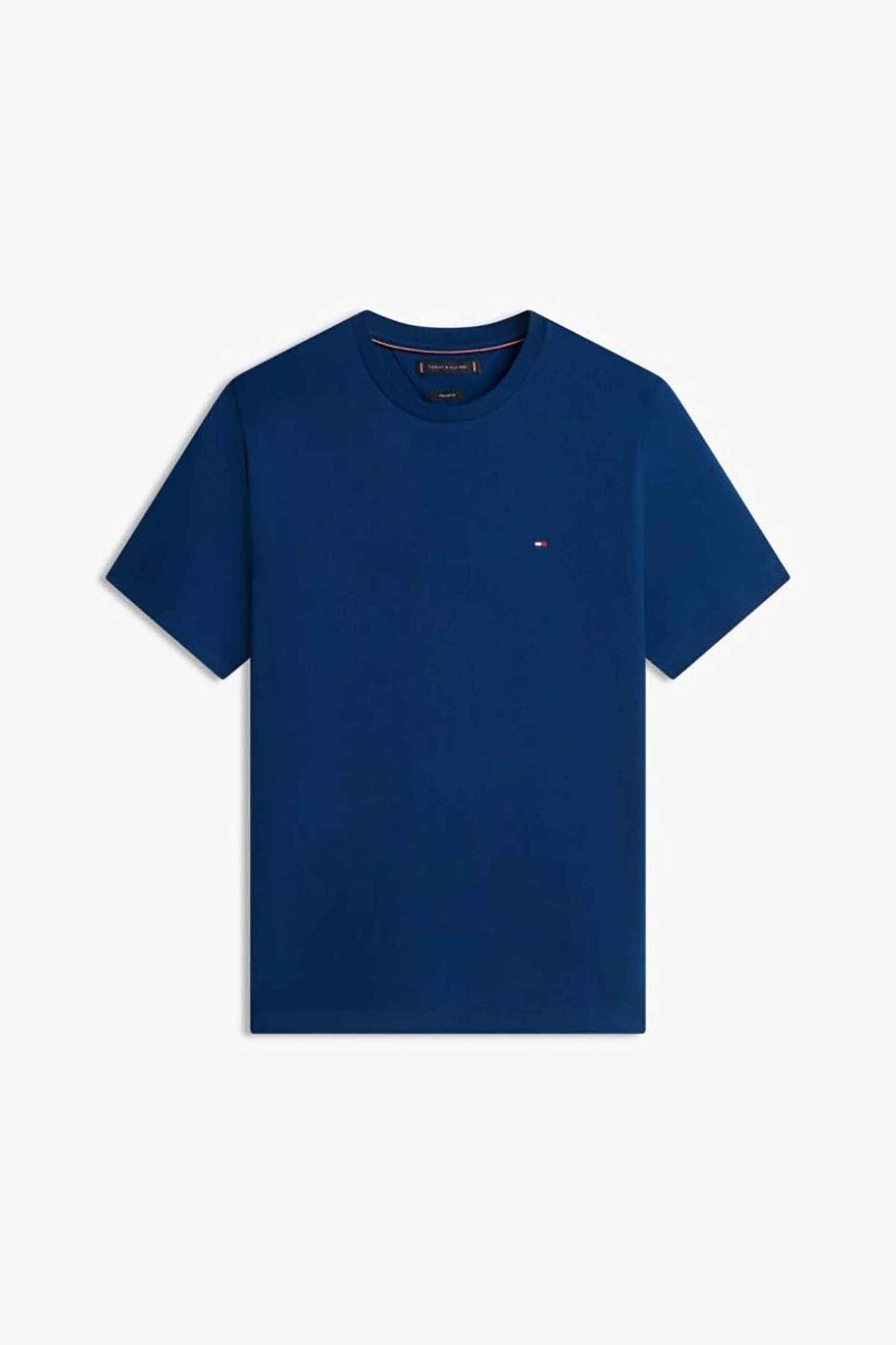 Tommy Hilfiger Ανδρικό T-Shirt Μονόχρωμο Regular Fit - Mw0Mw37508 Μπλε Navy