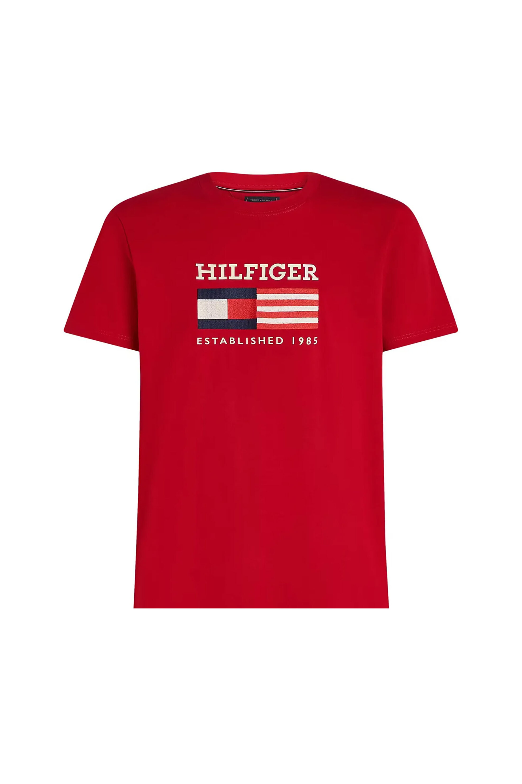 Tommy Hilfiger ανδρικό T-shirt με λογότυπο Regular Fit - MW0MW39843 Κόκκινο