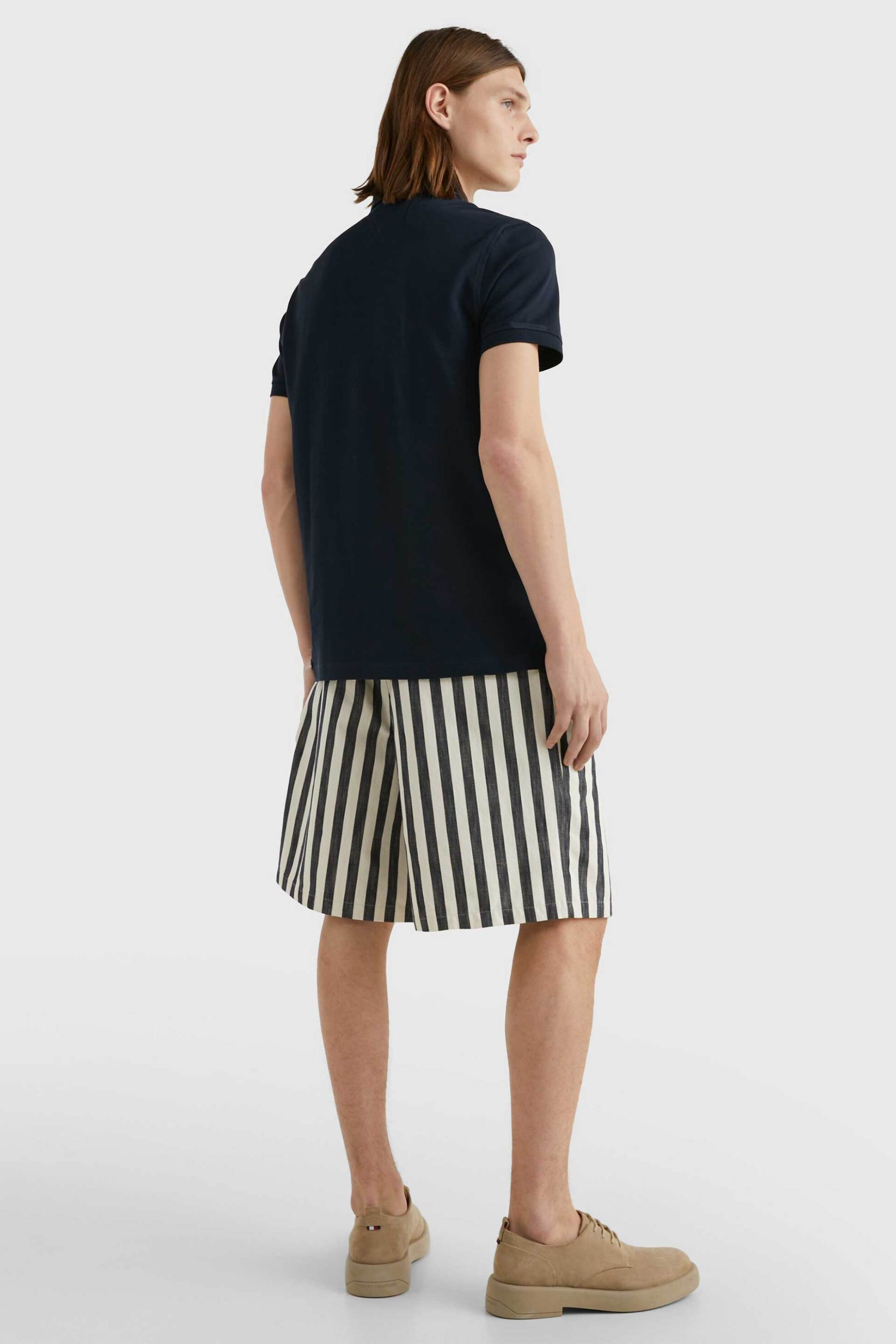 Tommy Hilfiger Ανδρική Μπλούζα Πόλο Πικέ με Κεντημένο Λογότυπο Regular Fit - Mw0Mw17770 Μπλε Σκούρο