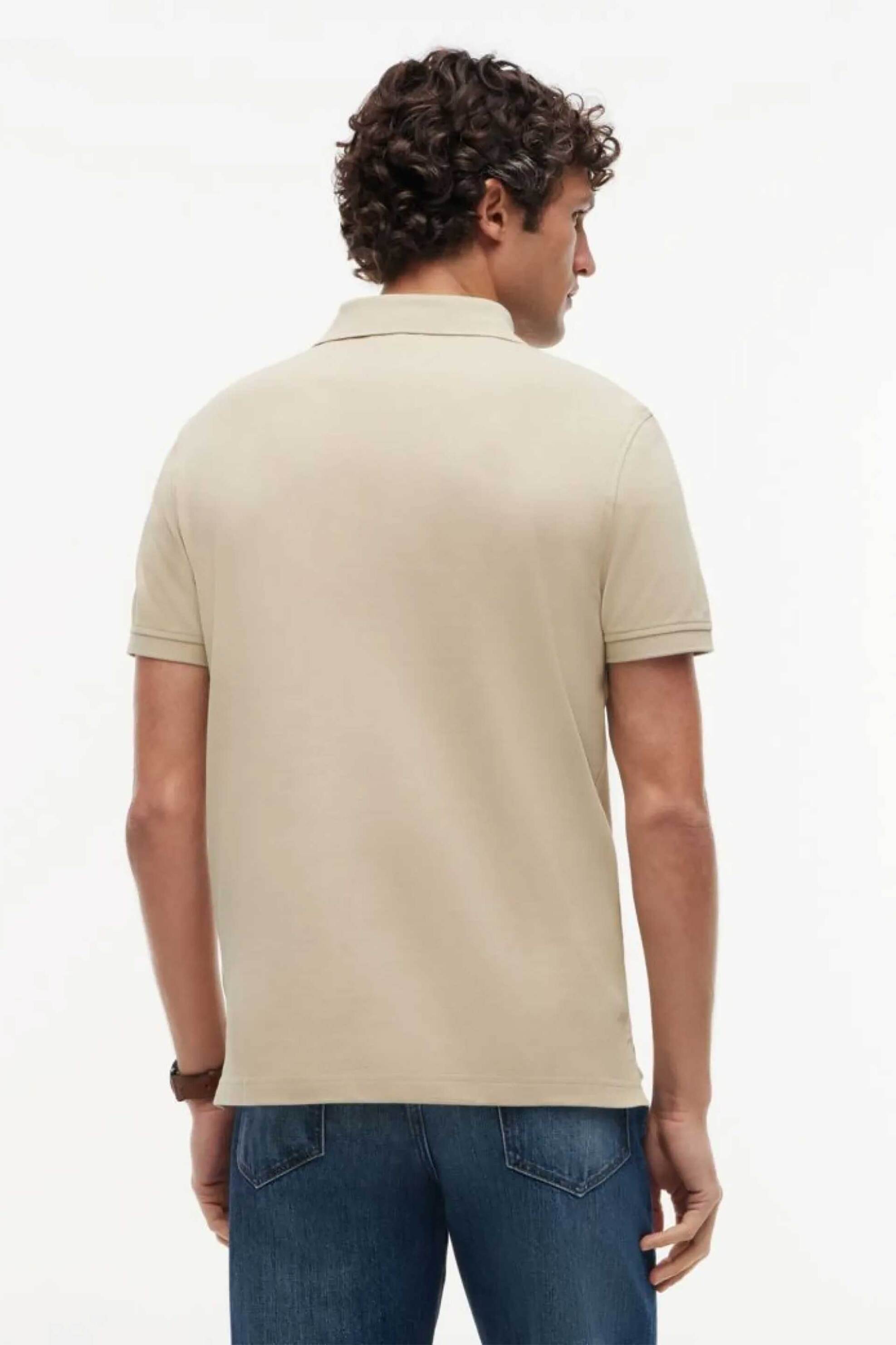 Tommy Hilfiger Ανδρική Μπλούζα Πόλο Πικέ με Κεντημένο Λογότυπο Regular Fit - Mw0Mw17770 Taupe