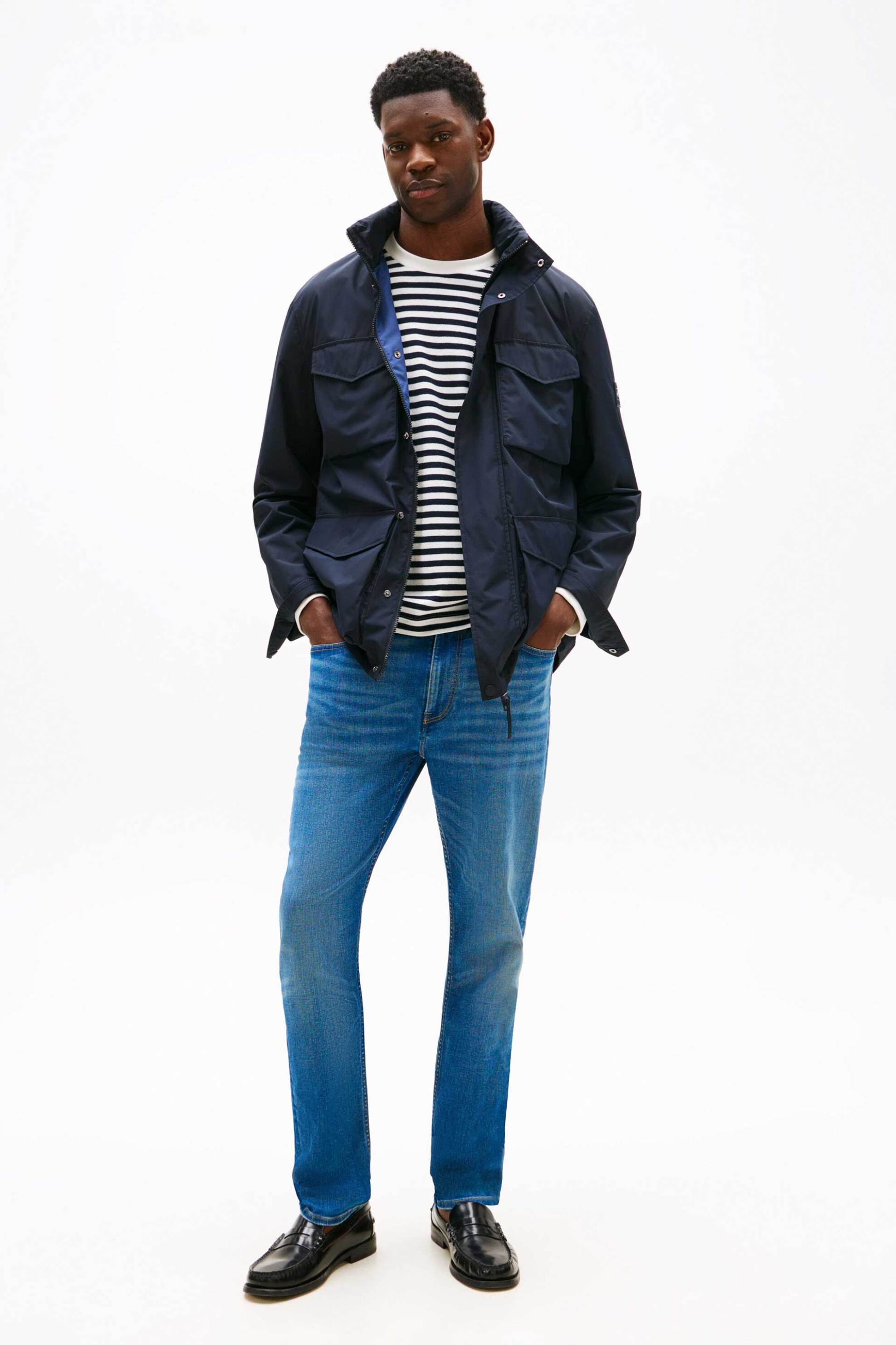 TOMMY HILFIGER Tommy Hilfiger ανδρικό τζιν παντελόνι πεντάτσεπο Straight Fit - MW0MW39667 Denim Blue