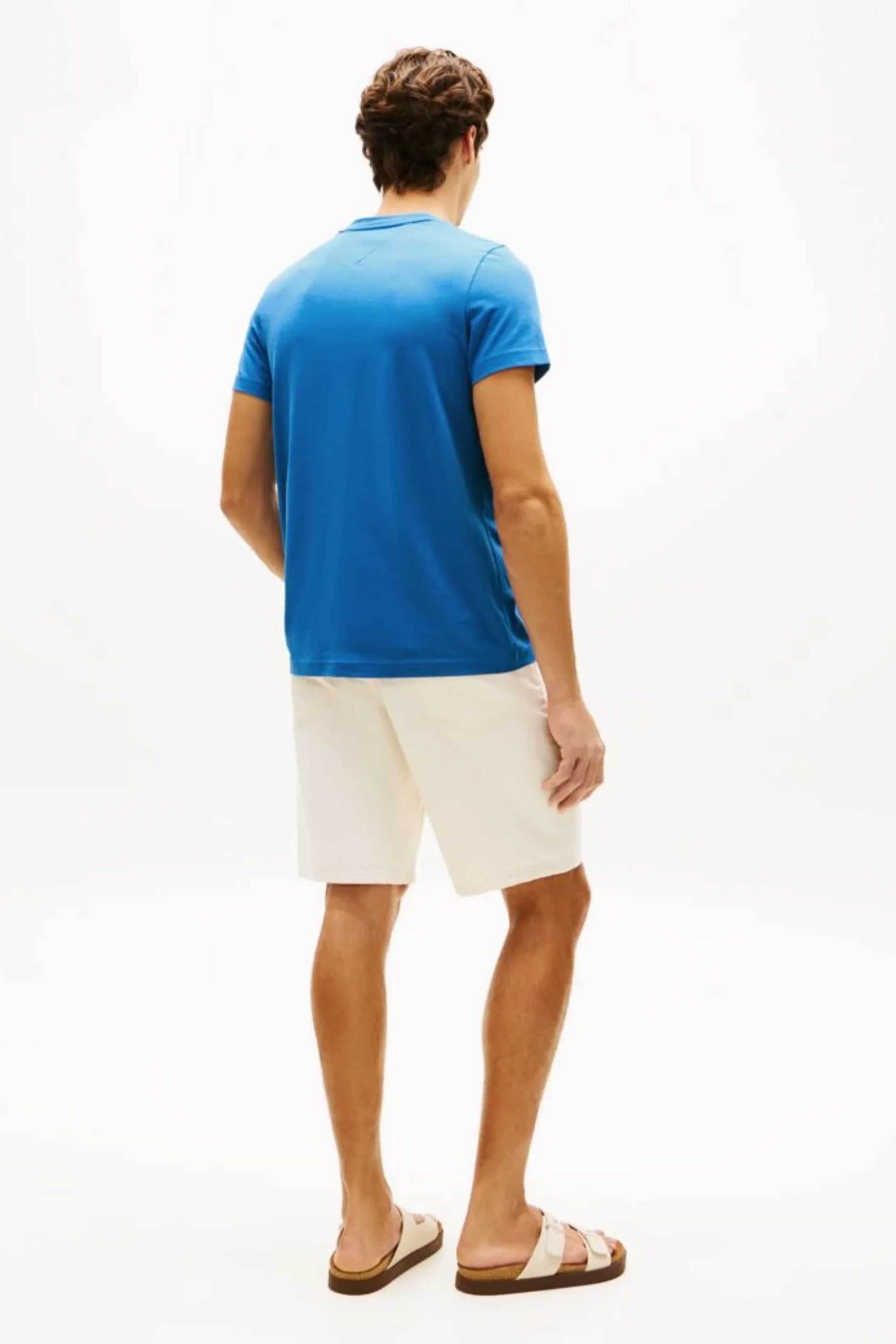 Tommy Hilfiger Ανδρικό T-Shirt με Λογότυπο Slim Fit - Mw0Mw11797 Μπλε