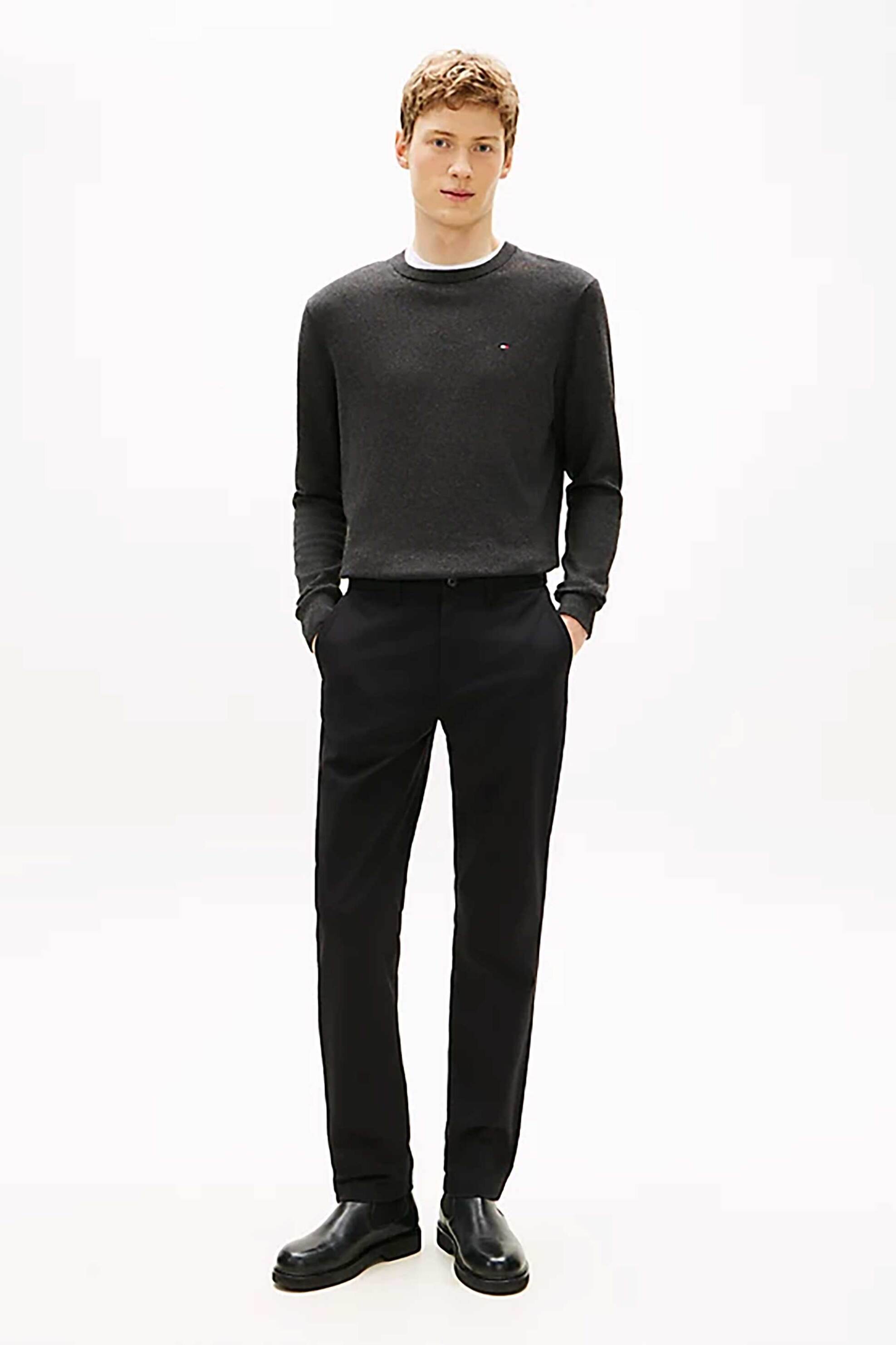 Tommy Hilfiger ανδρικό παντελόνι chino Straight Fit - MW0MW25964 Μαύρο