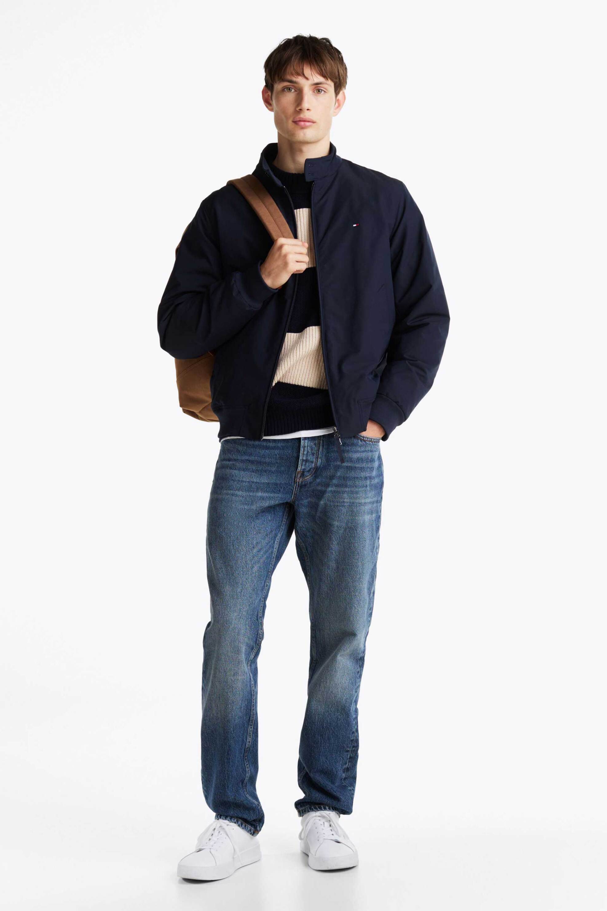 Tommy Hilfiger ανδρικό jacket με ψηλό λαιμό και κεντημένο logo flag Relaxed Fit - MW0MW37647 Μπλε Σκούρο φωτογραφία