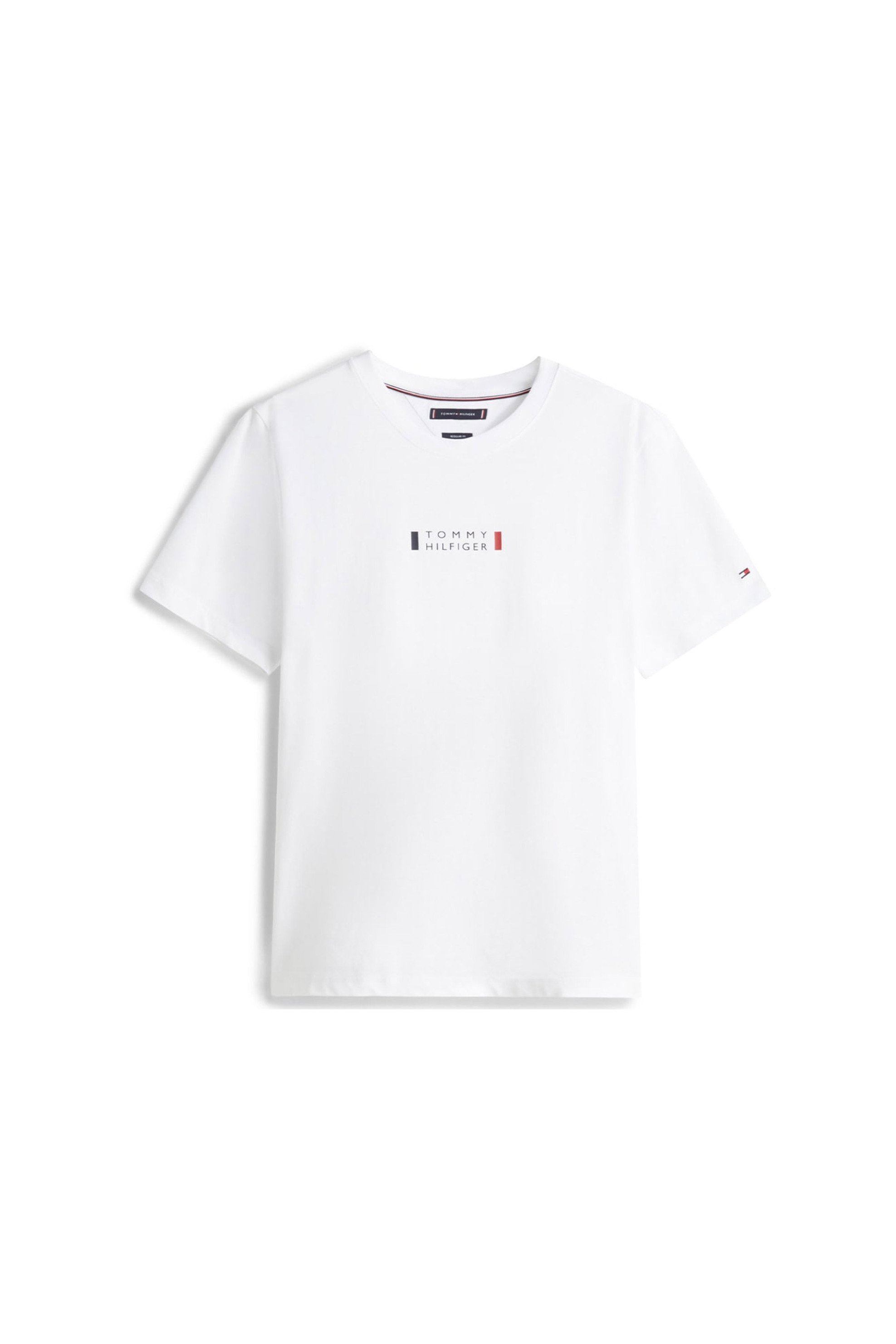 Tommy Hilfiger ανδρικό T-shirt με logo print Regular Fit - MW0MW41453 Λευκό