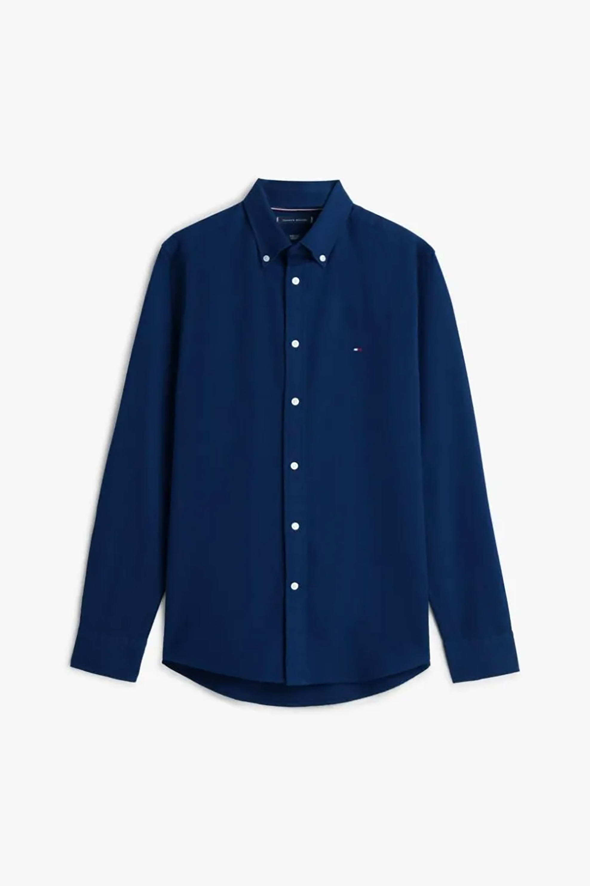 Tommy Hilfiger Ανδρικό Πουκάμισο Button Down με Κεντημένο Logo Flag Slim Fit - Mw0Mw41684 Μπλε Navy