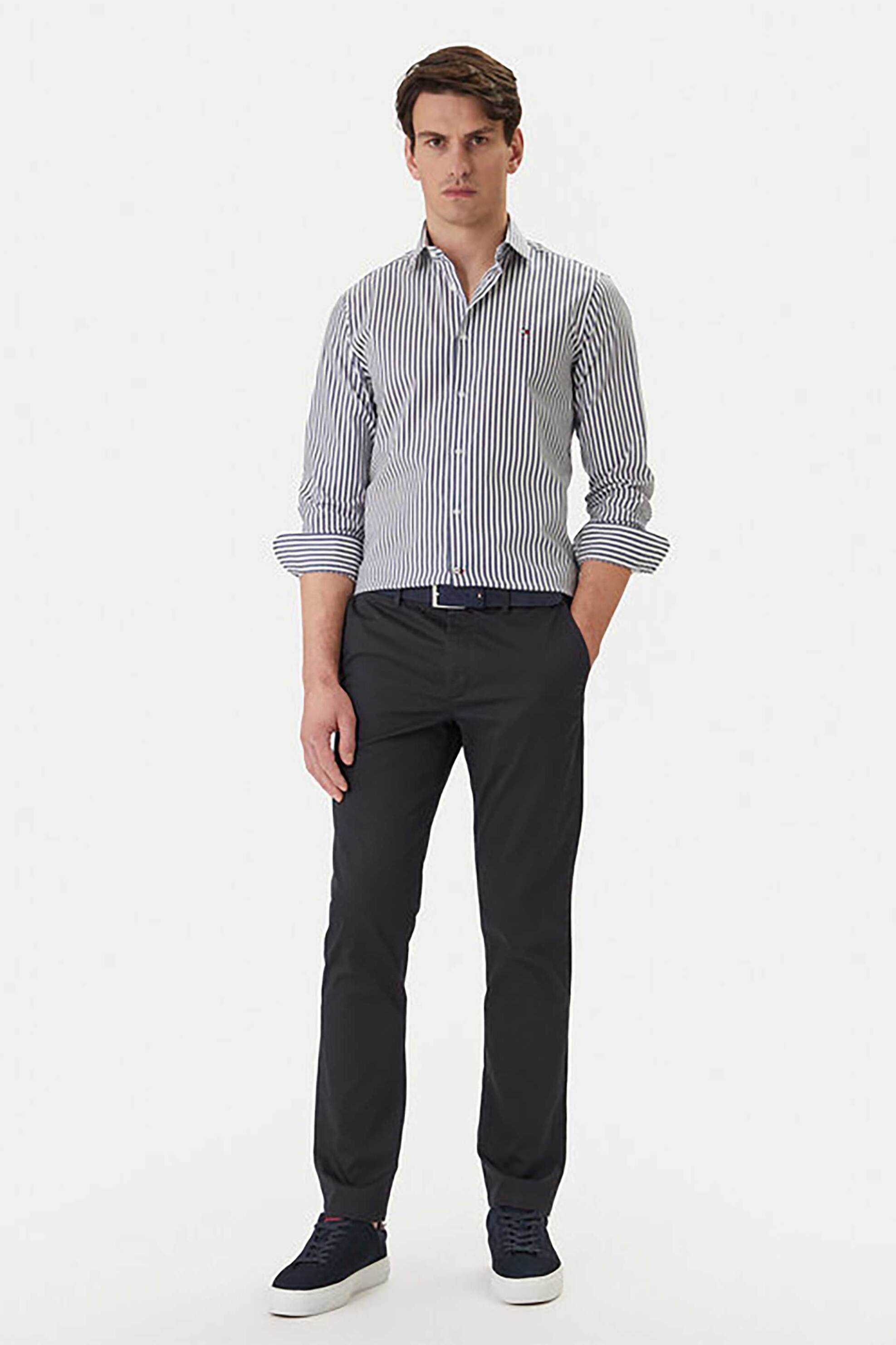 Tommy Hilfiger ανδρικό παντελόνι chino Straight Fit - MW0MW41923 Μπλε Σκούρο