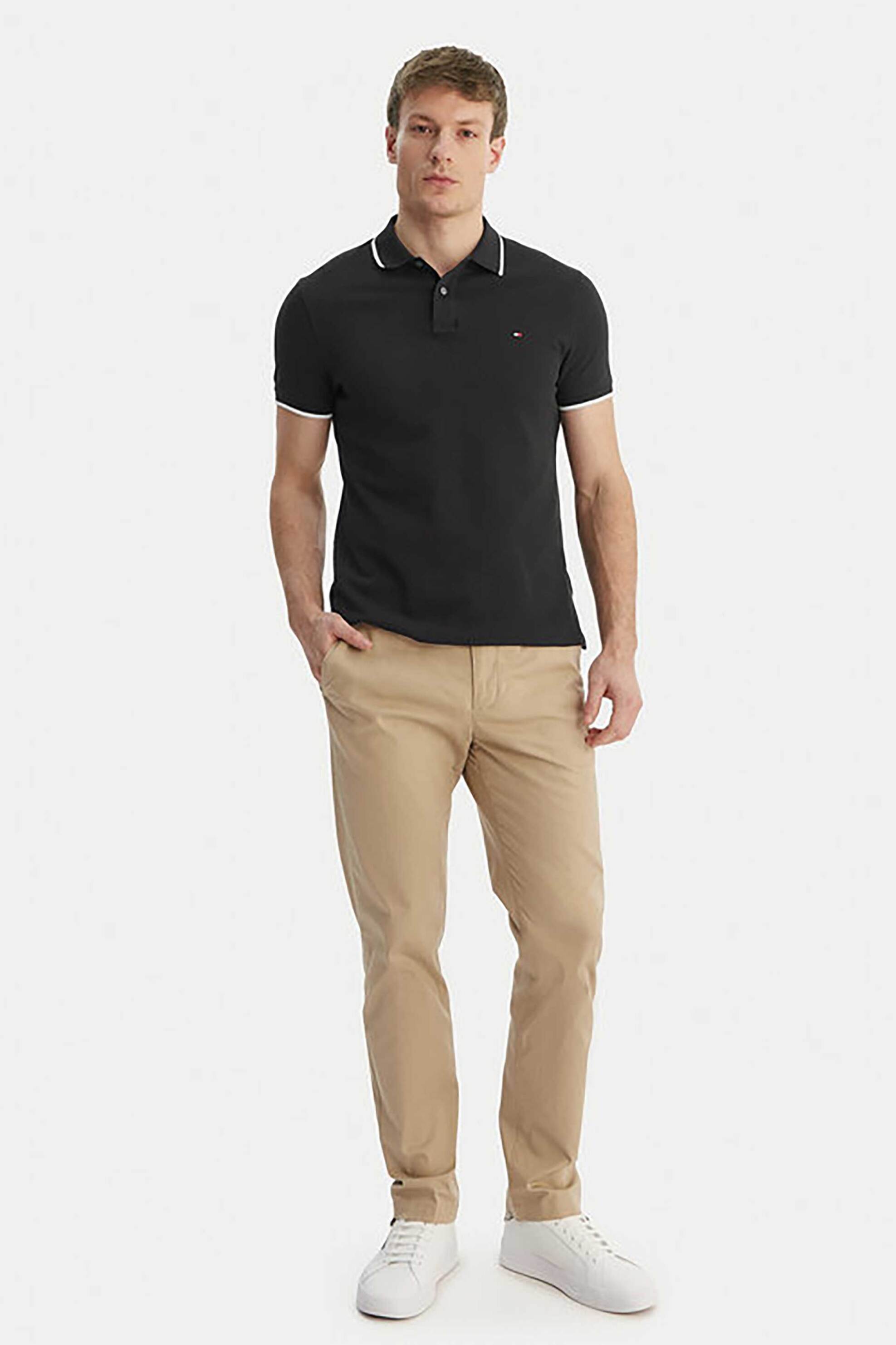 Tommy Hilfiger ανδρικό παντελόνι chino Straight Fit - MW0MW41923 Μπεζ