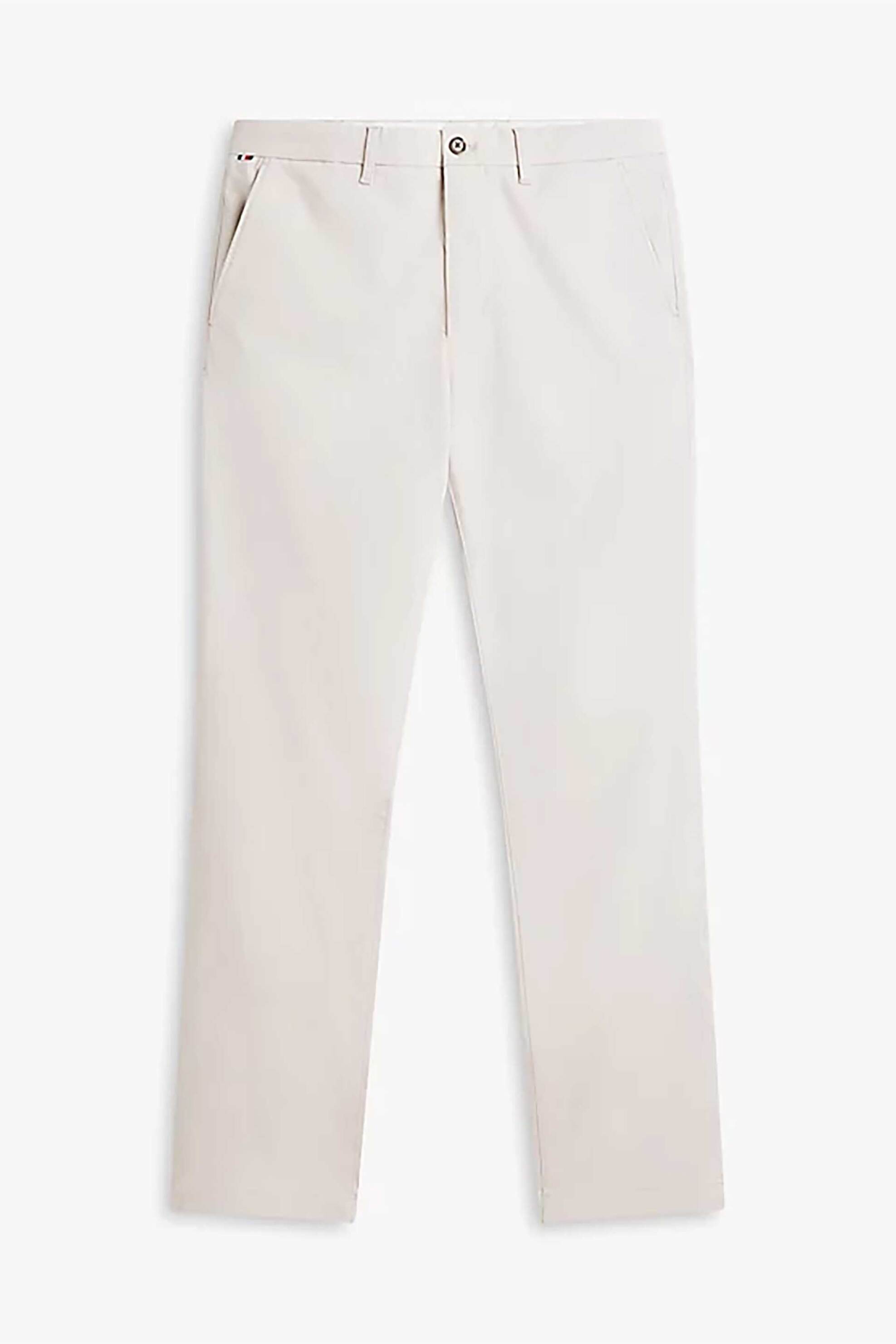 Tommy Hilfiger Ανδρικό Παντελόνι Chino Straight Fit - Mw0Mw41923 Εκρού