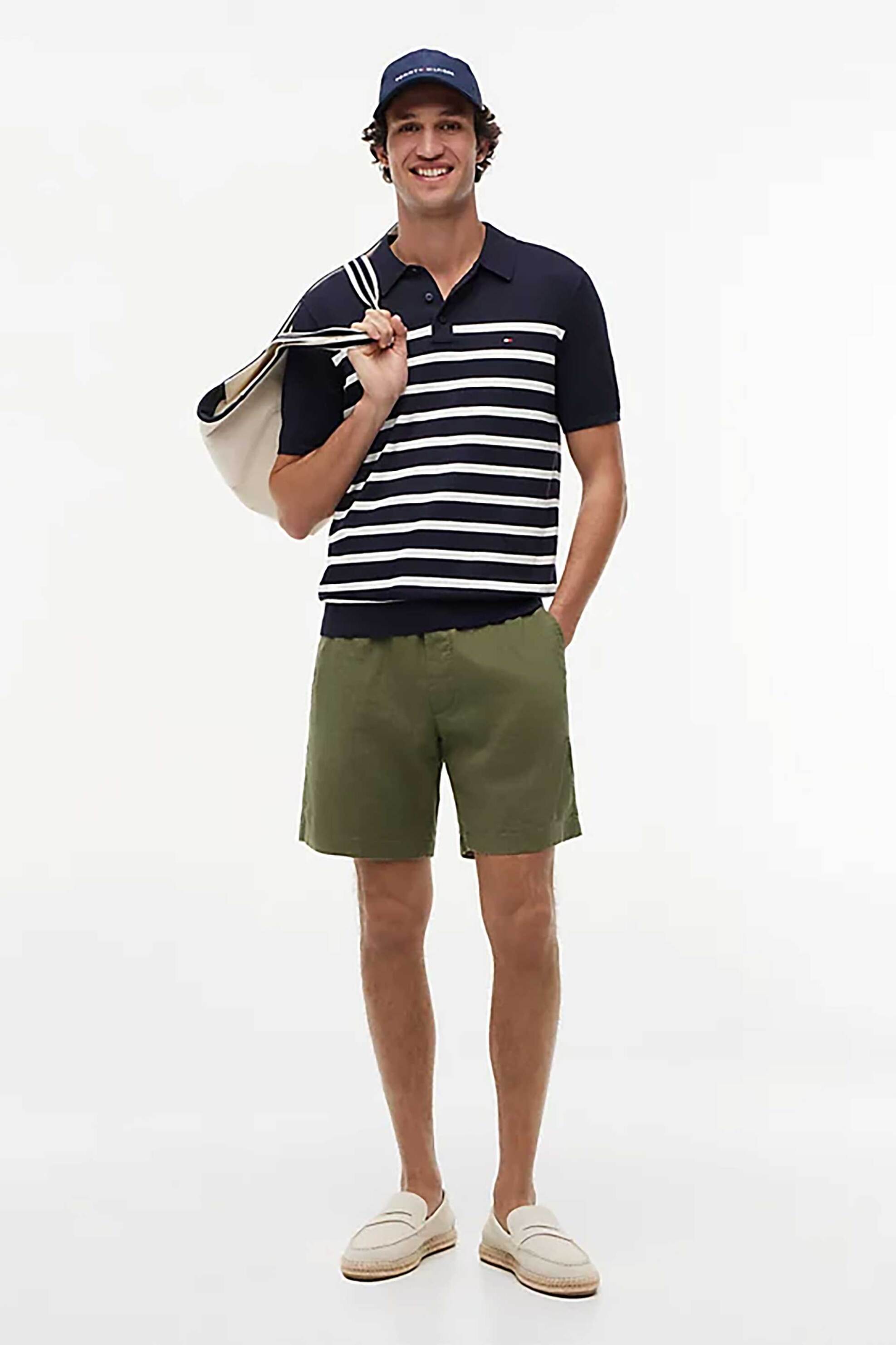 Tommy Hilfiger ανδρική βερμούδα chino Regular Fit - MW0MW44353 Χακί