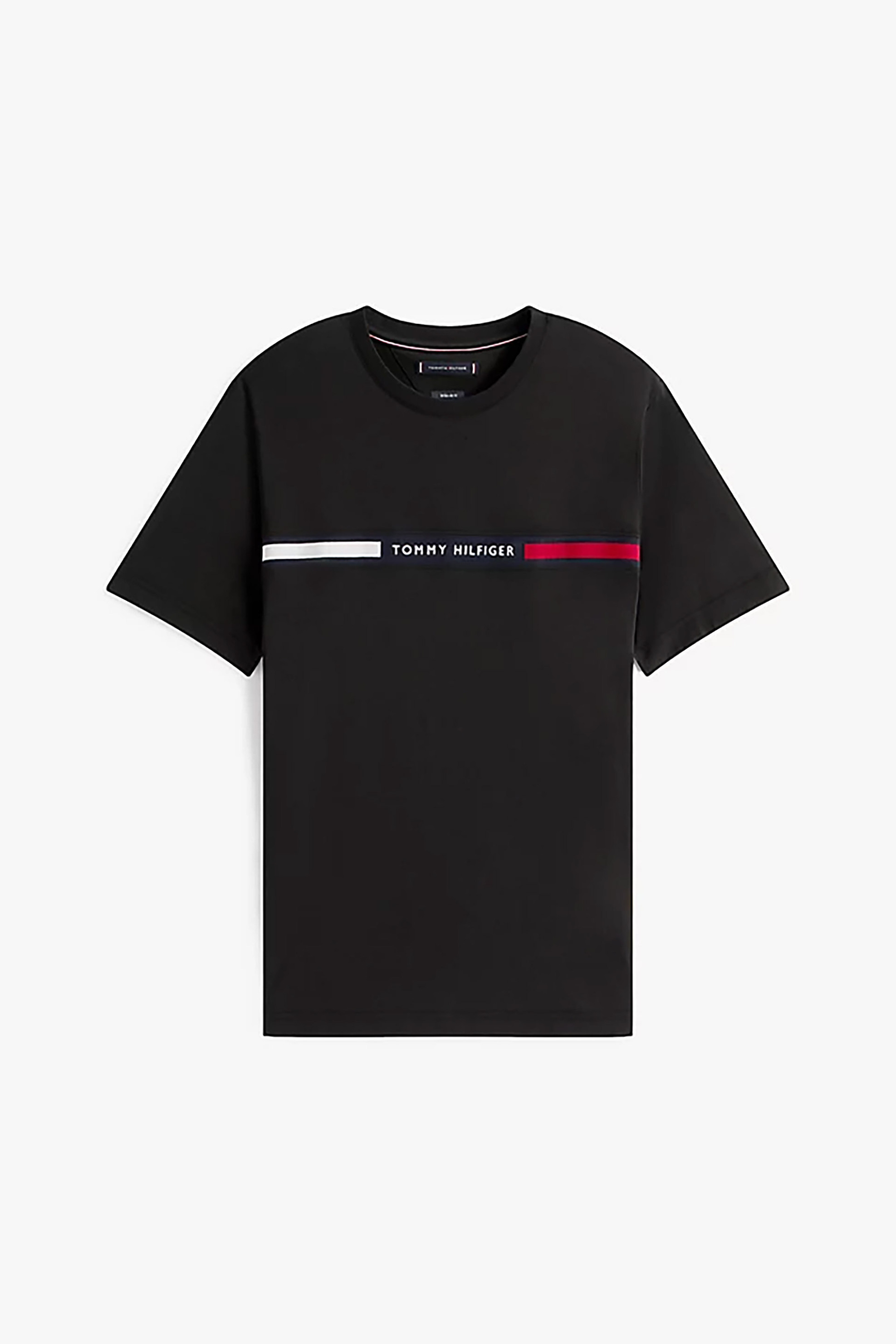 Tommy Hilfiger Ανδρικό T-Shirt με Λογότυπο Regular Fit - Mw0Mw36498 Μαύρο