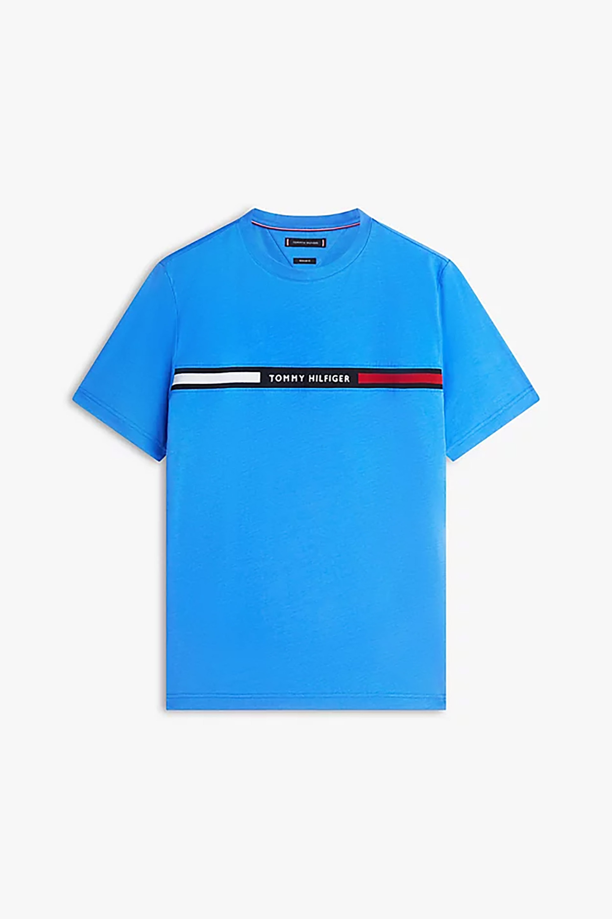 Tommy Hilfiger Ανδρικό T-Shirt με Λογότυπο Regular Fit - Mw0Mw36498 Μπλε