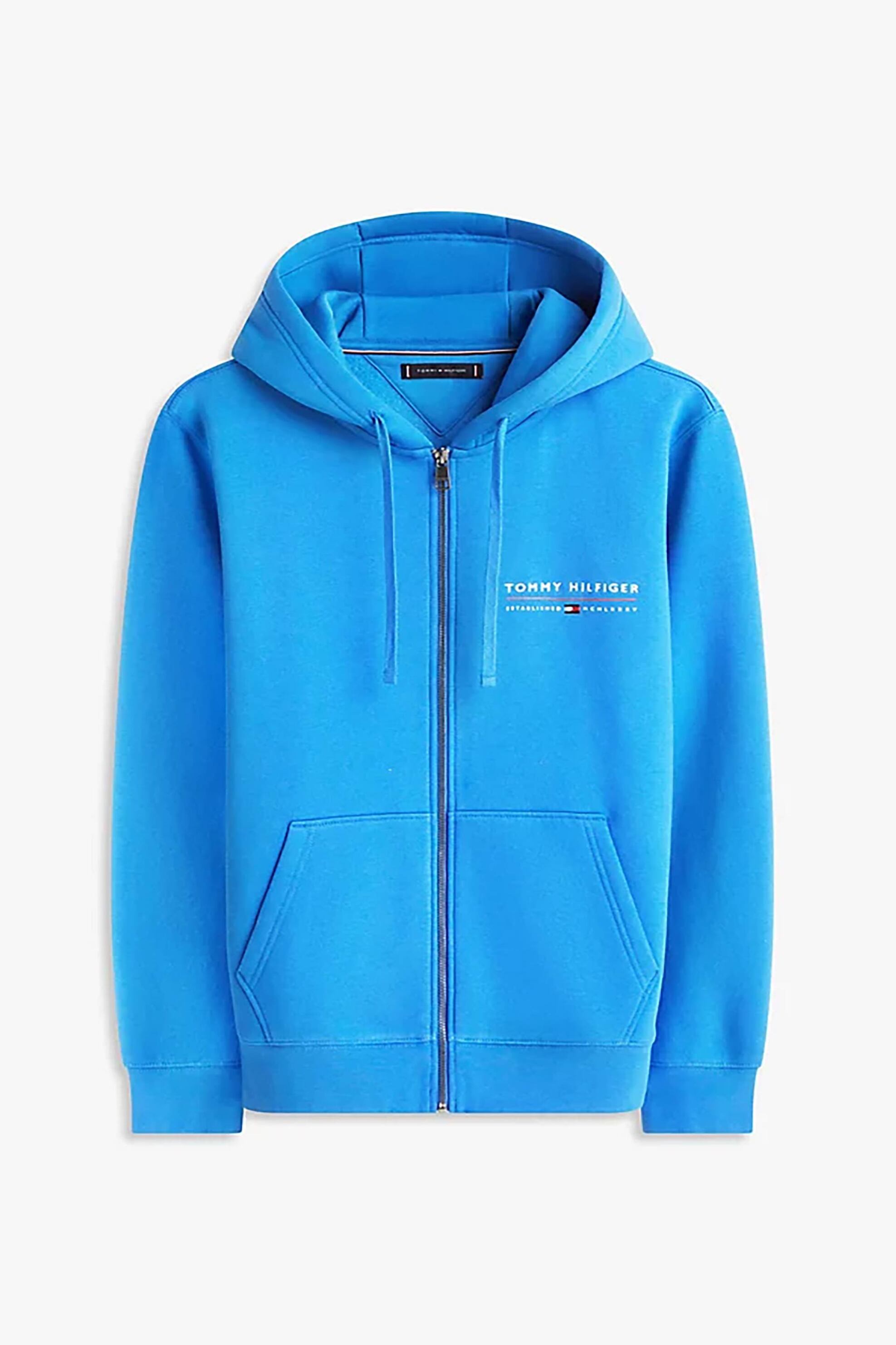 Tommy Hilfiger Ανδρική Ζακέτα Φούτερ με Λογότυπο Regular Fit - Mw0Mw42462 Μπλε
