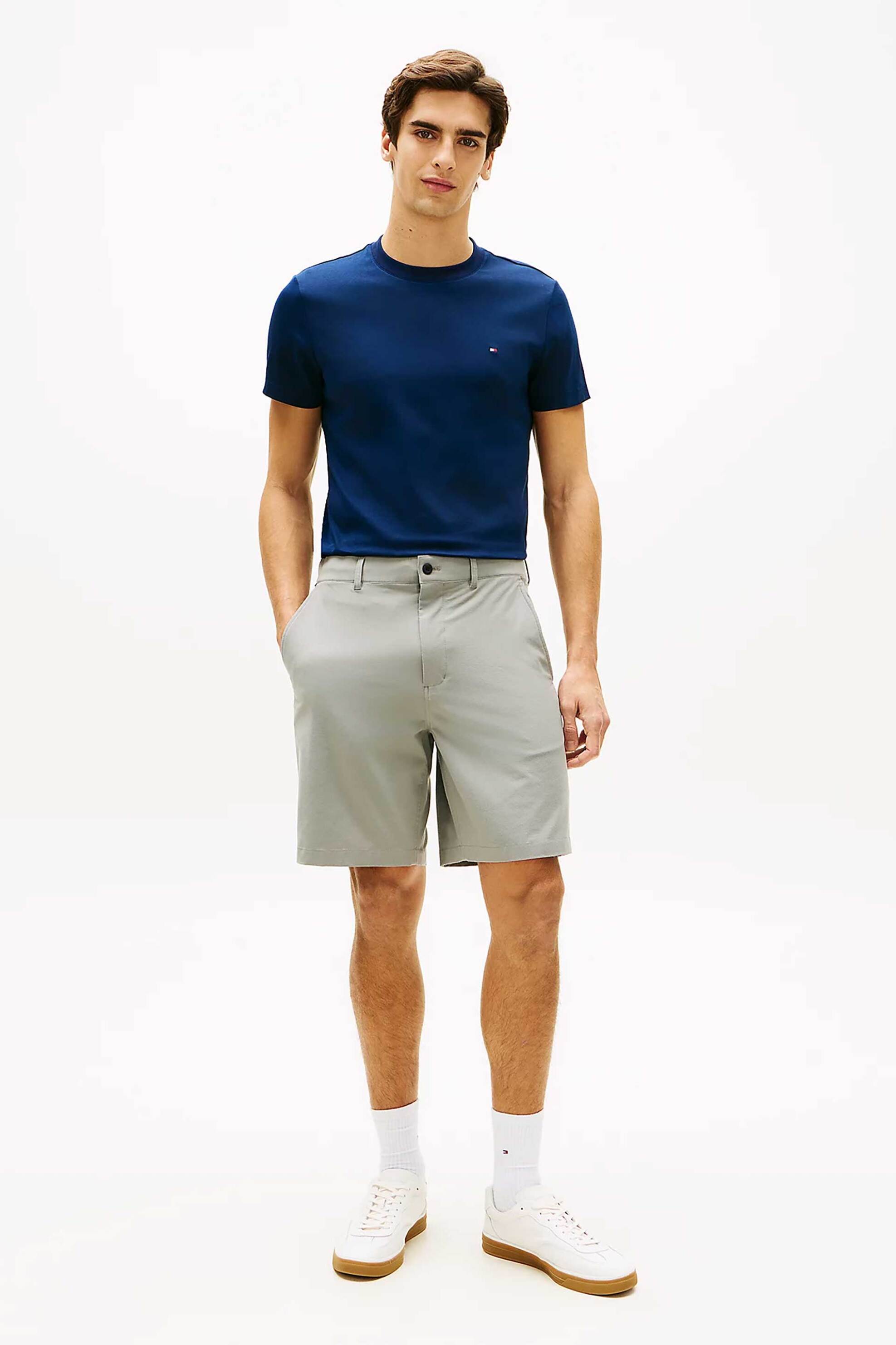 Tommy Hilfiger ανδρική βερμούδα chino Regular Fit - MW0MW42354 Γκρι