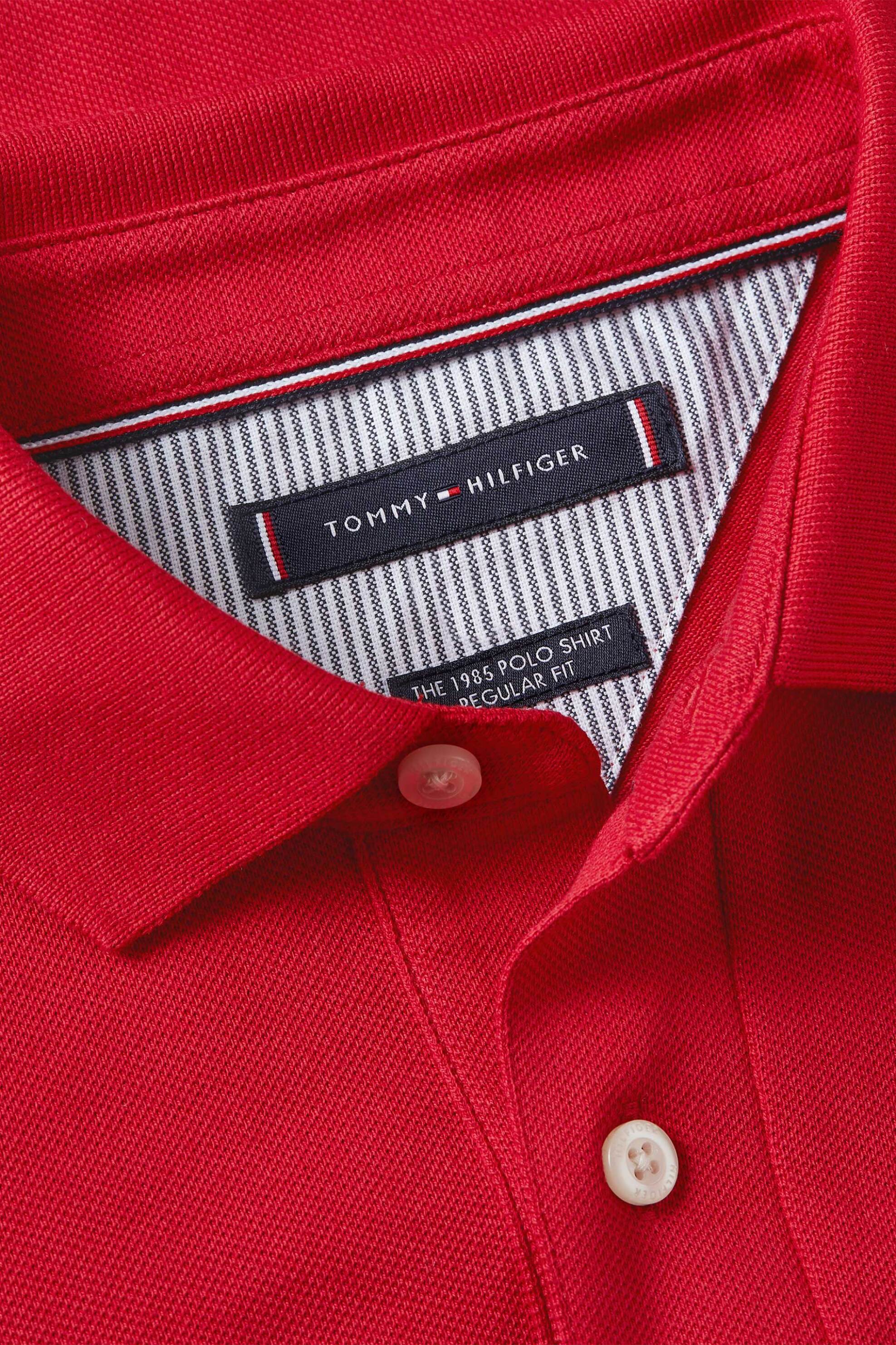 Tommy Hilfiger Ανδρική Μπλούζα Πόλο Πικέ με Κεντημένο Λογότυπο Regular Fit - Mw0Mw32346 Κόκκινο