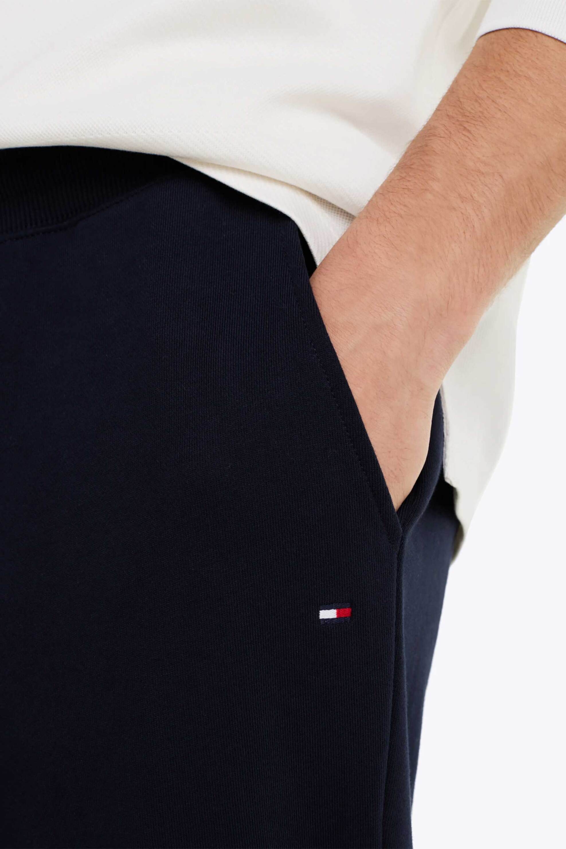 Tommy Hilfiger Ανδρικό Παντελόνι Φόρμας με Λάστιχο Και Λογότυπο Regular Fit - Mw0Mw37236 Σκούρο Μπλε