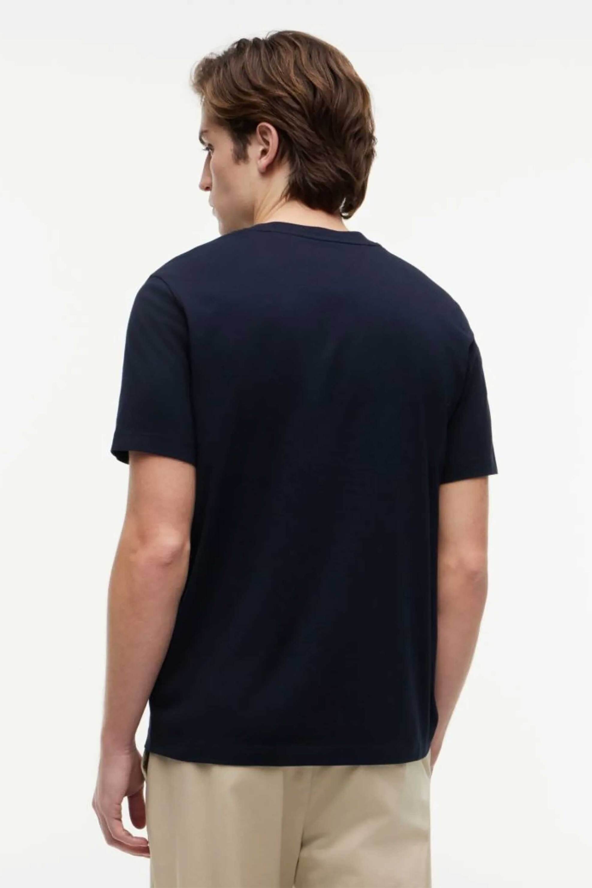 Tommy Hilfiger Ανδρικό T-Shirt με Λογότυπο Regular Fit - Mw0Mw43224 Μπλε Σκούρο