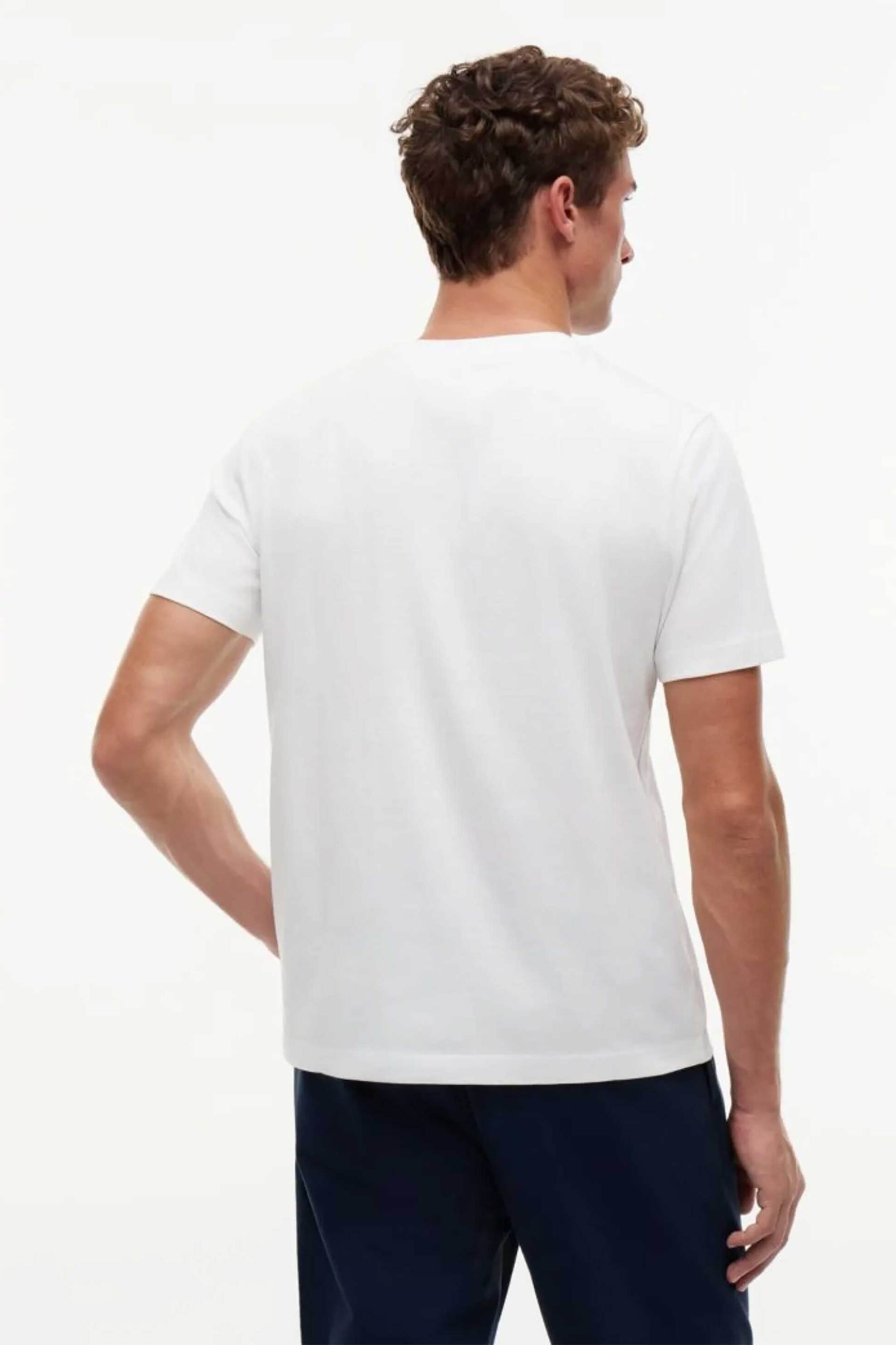 Tommy Hilfiger Ανδρικό T-Shirt με Λογότυπο Regular Fit - Mw0Mw43224 Λευκό