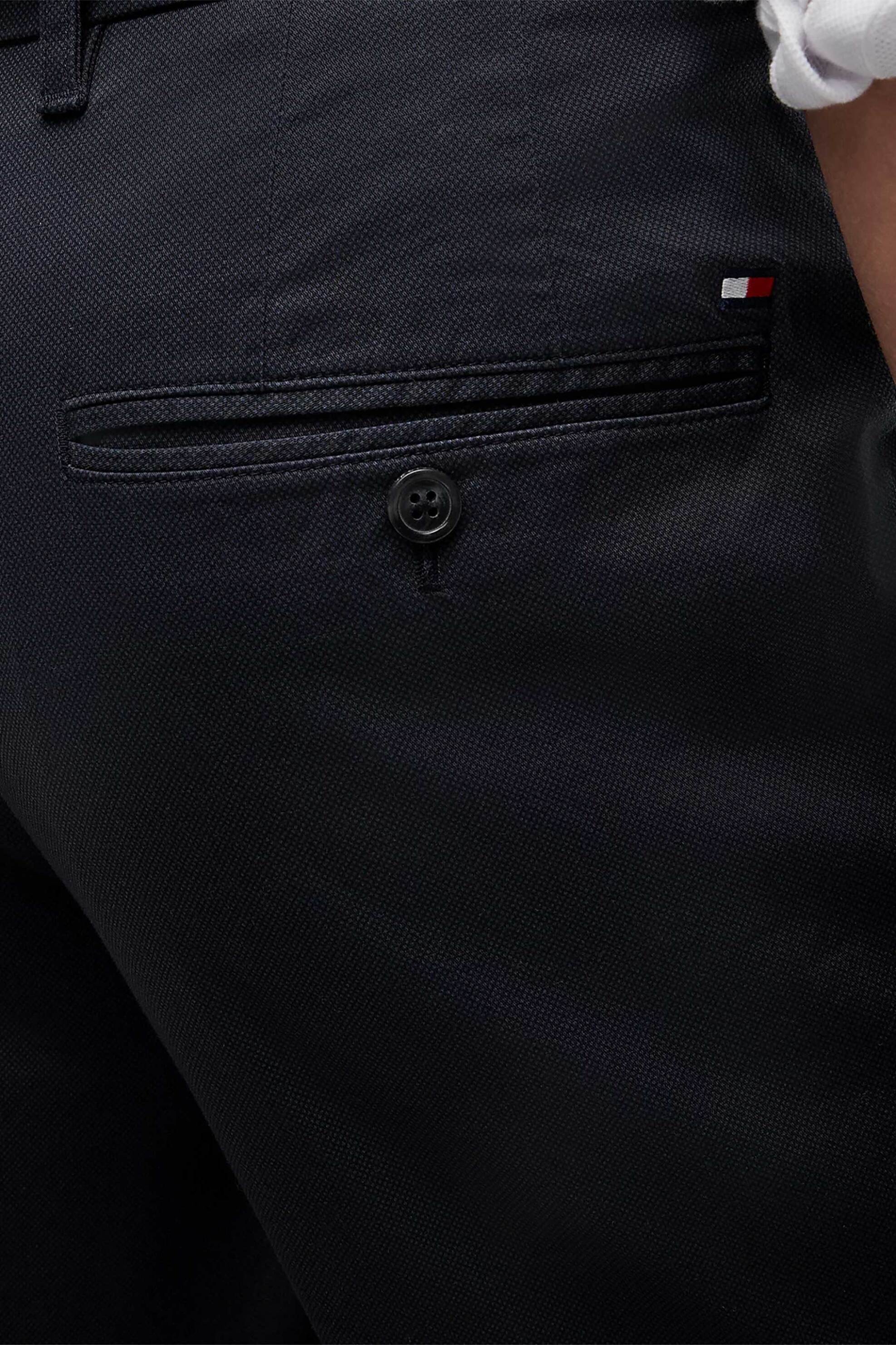 Tommy Hilfiger Ανδρικό Παντελόνι Chino Textured Slim Straight Fit - Mw0Mw44330 Σκούρο Μπλε