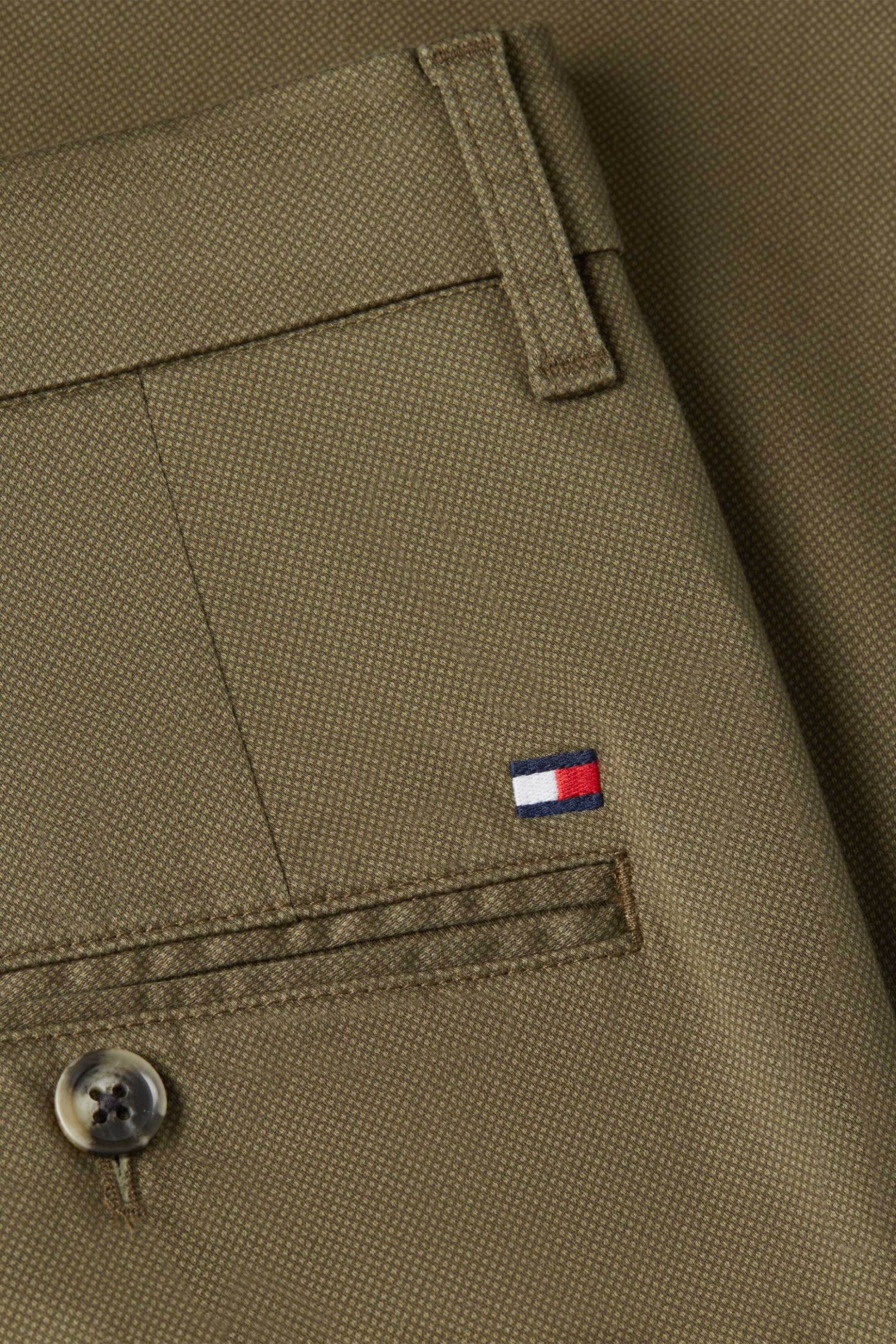 Tommy Hilfiger Ανδρικό Παντελόνι Chino Textured Slim Straight Fit - Mw0Mw44330 Λαδί