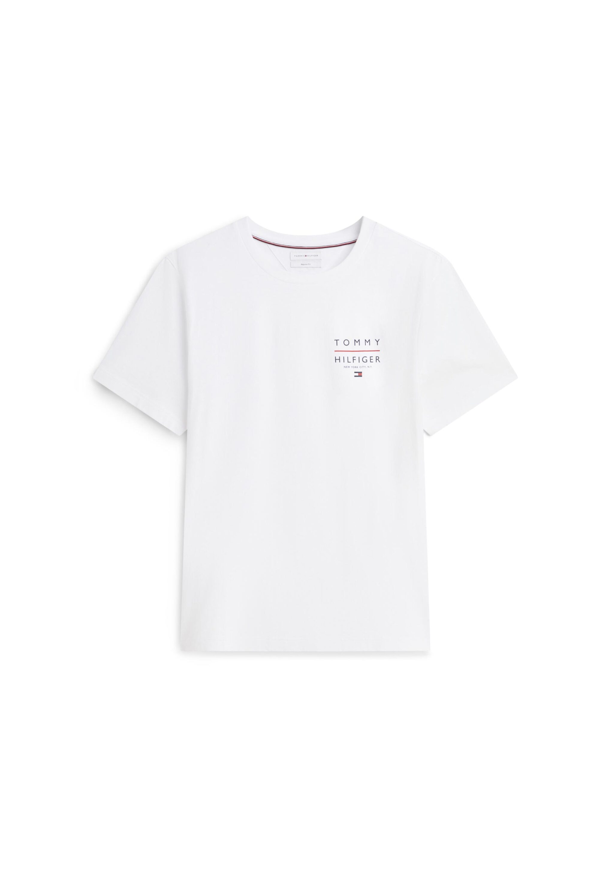 Tommy Hilfiger ανδρικό T-shirt με λογότυπο Regular Fit - MW0MW44361 Λευκό