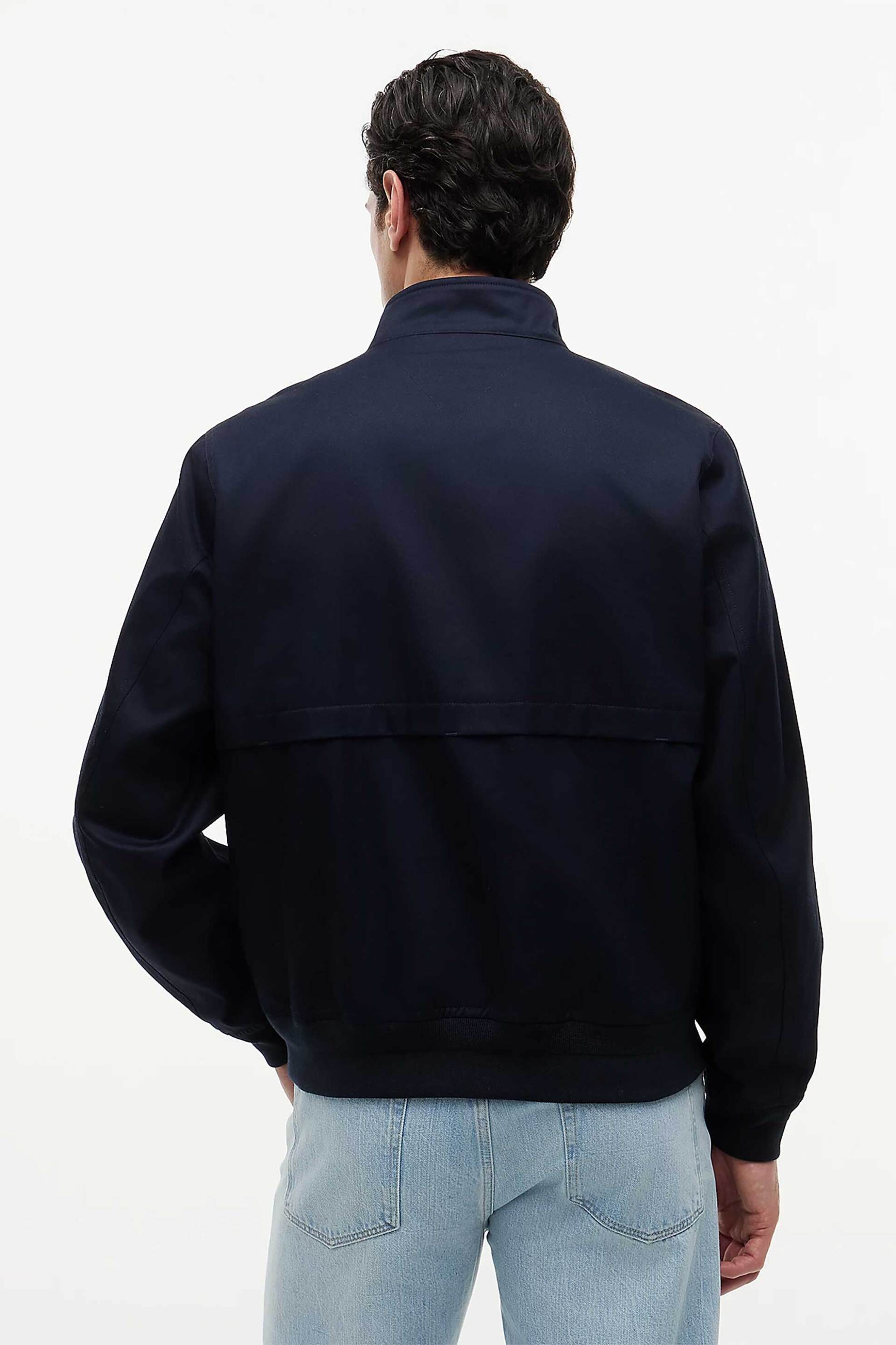 Tommy Hilfiger Ανδρικό Jacket με Ψηλό Λαιμό Και Κεντημένο Λογότυπο Regular Fit - Mw0Mw43468 Μπλε Σκούρο