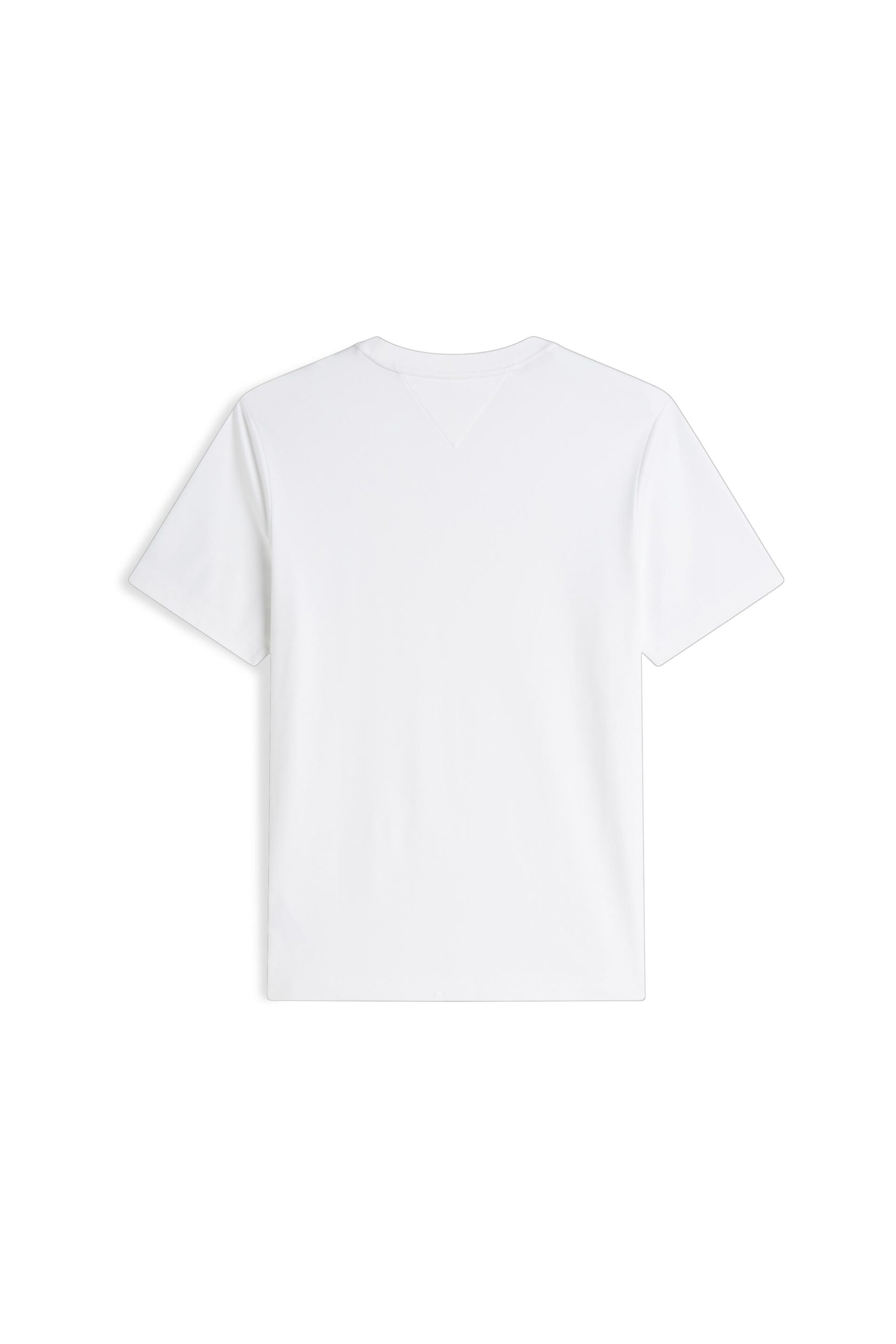 Tommy Hilfiger Ανδρικό T-Shirt με Ton-Sur-Ton Ανάγλυφο Λογότυπο Regular Fit - Mw0Mw44257 Λευκό