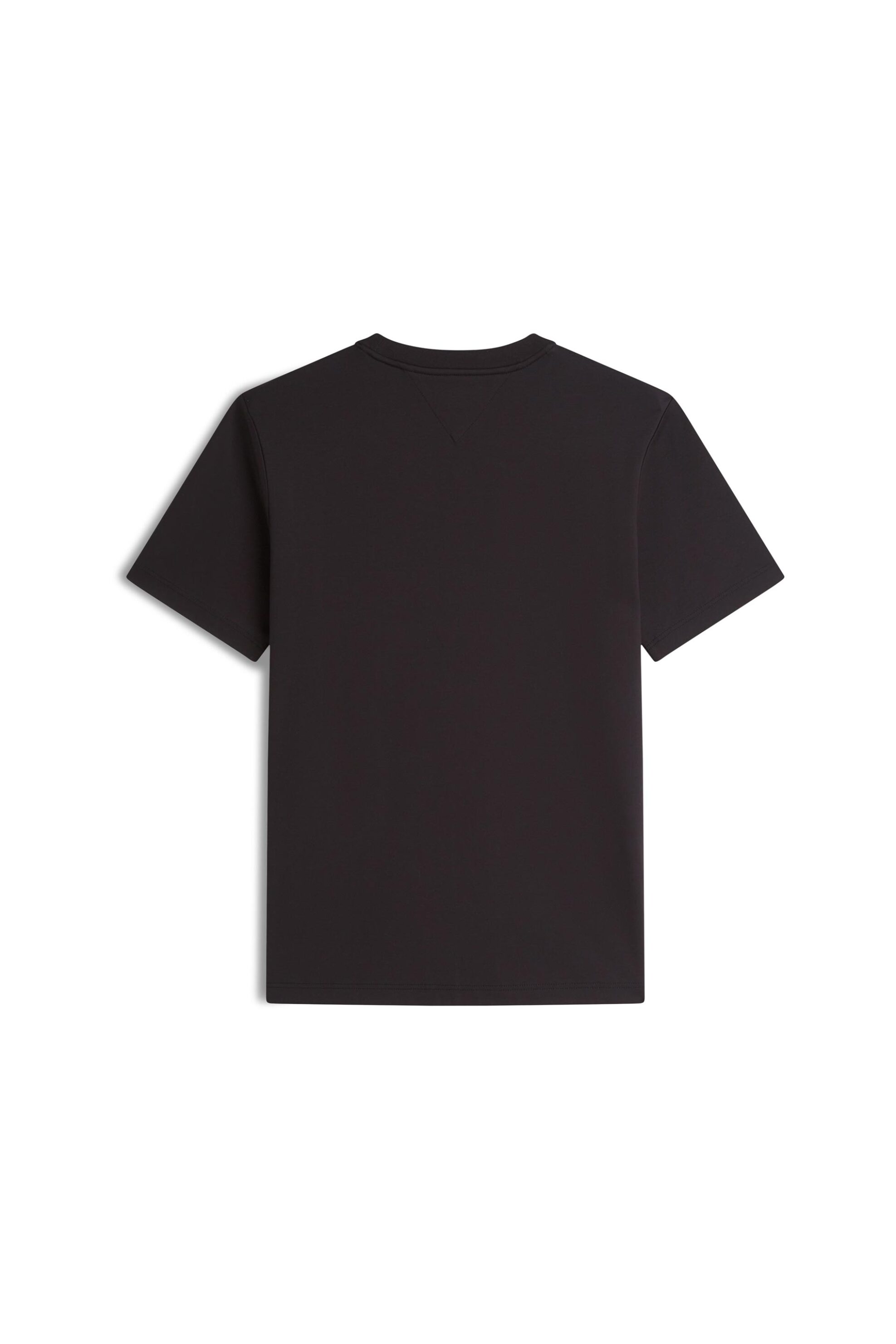Tommy Hilfiger Ανδρικό T-Shirt με Ton-Sur-Ton Ανάγλυφο Λογότυπο Regular Fit - Mw0Mw44257 Μαύρο