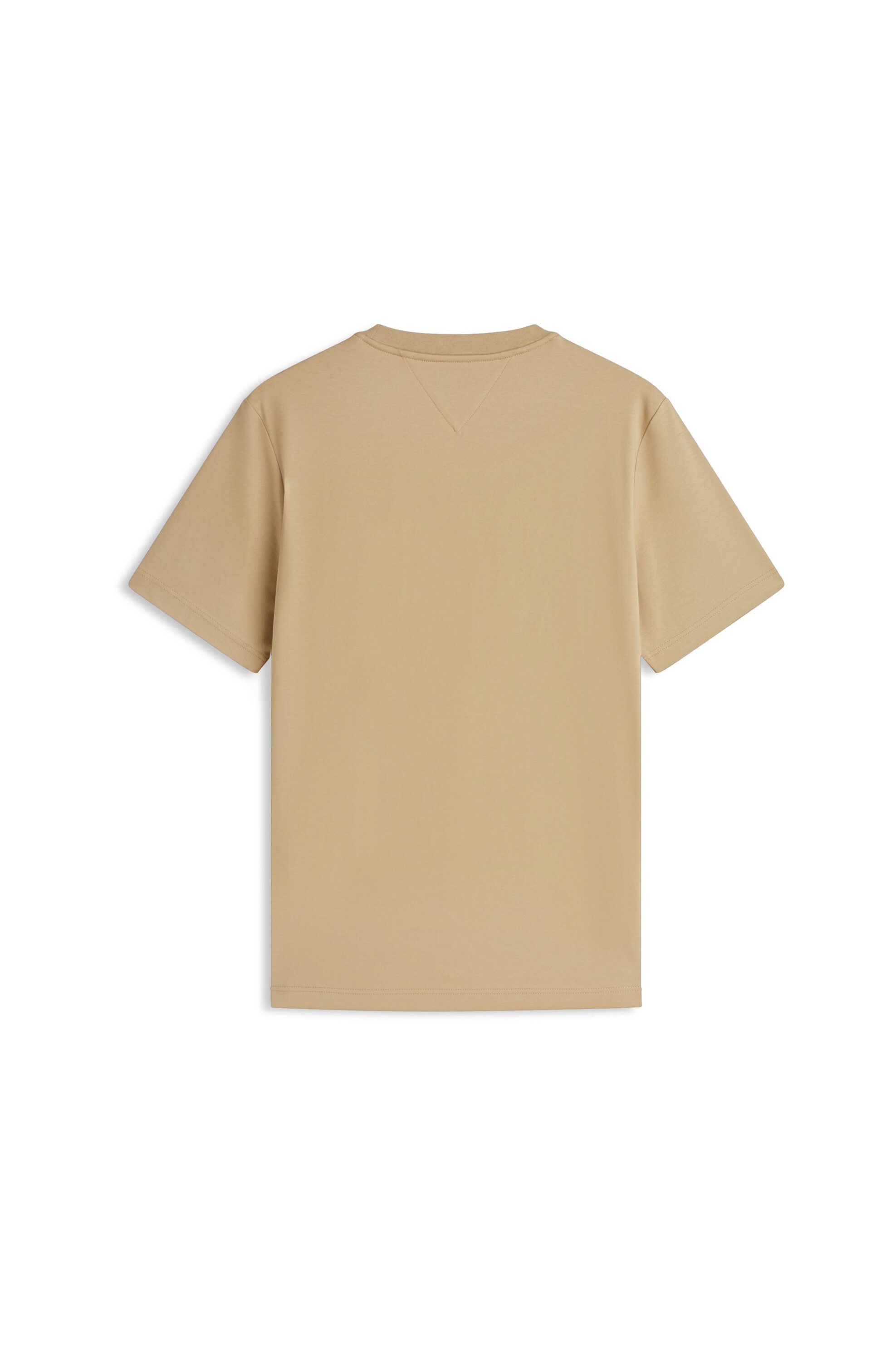 Tommy Hilfiger Ανδρικό T-Shirt με Ton-Sur-Ton Ανάγλυφο Λογότυπο Regular Fit - Mw0Mw44257 Μπεζ