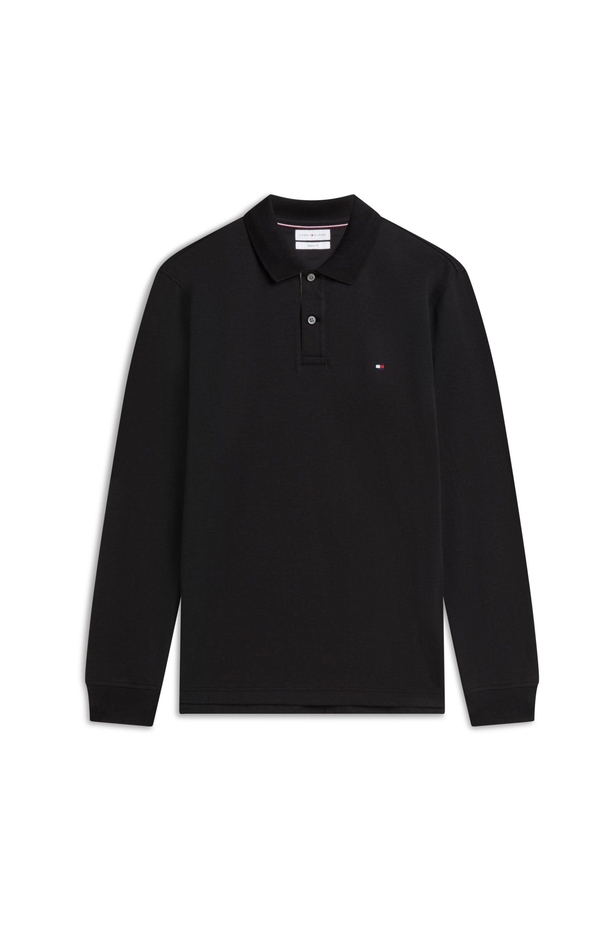 Tommy Hilfiger ανδρική μπλούζα πόλο με κεντημένο λογότυπο Regular Fit - MW0MW44339 Μαύρο