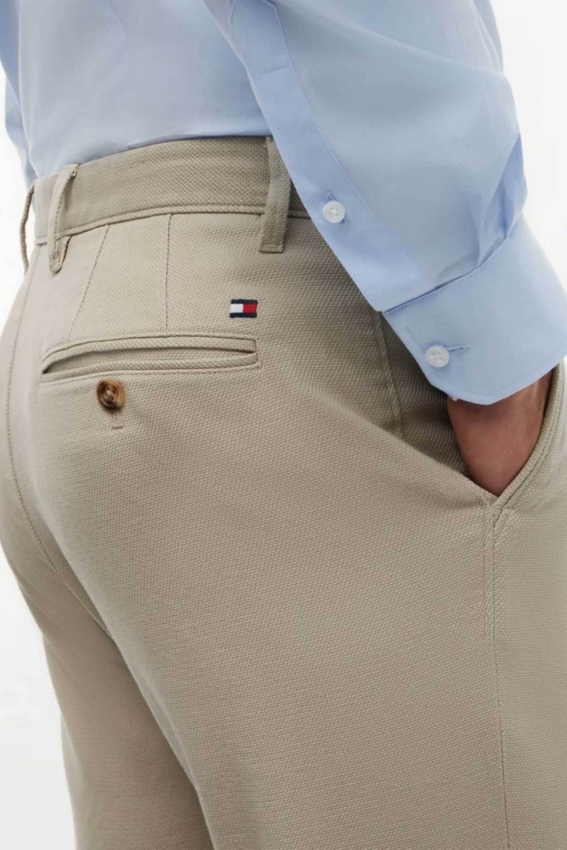 Tommy Hilfiger Ανδρικό Παντελόνι Chino Structured Straight Fit - Mw0Mw43151 Μπεζ