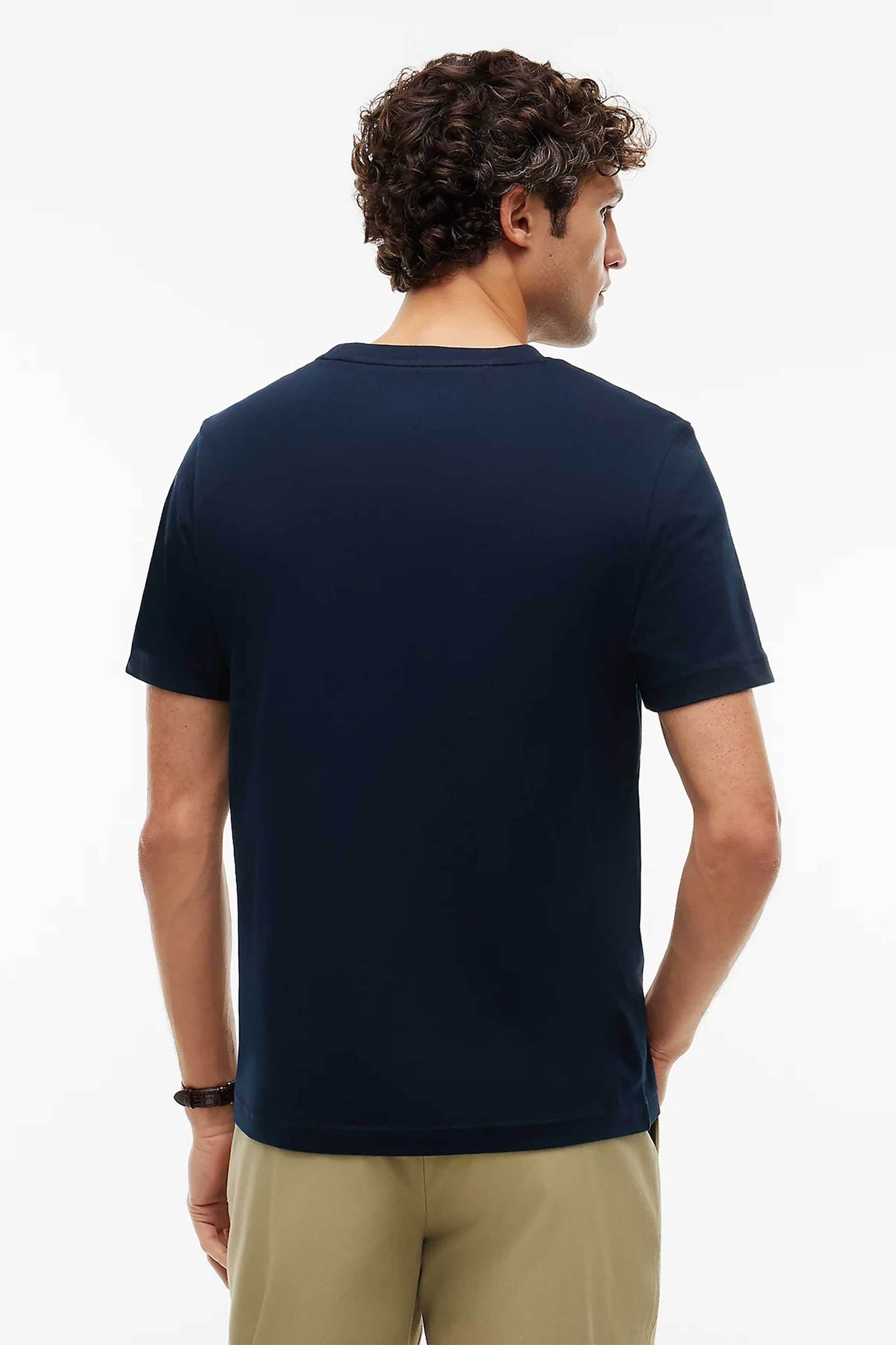 Tommy Hilfiger Ανδρικό T-Shirt με Graphic Logo Print Regular Fit - Mw0Mw44875 Σκούρο Μπλε