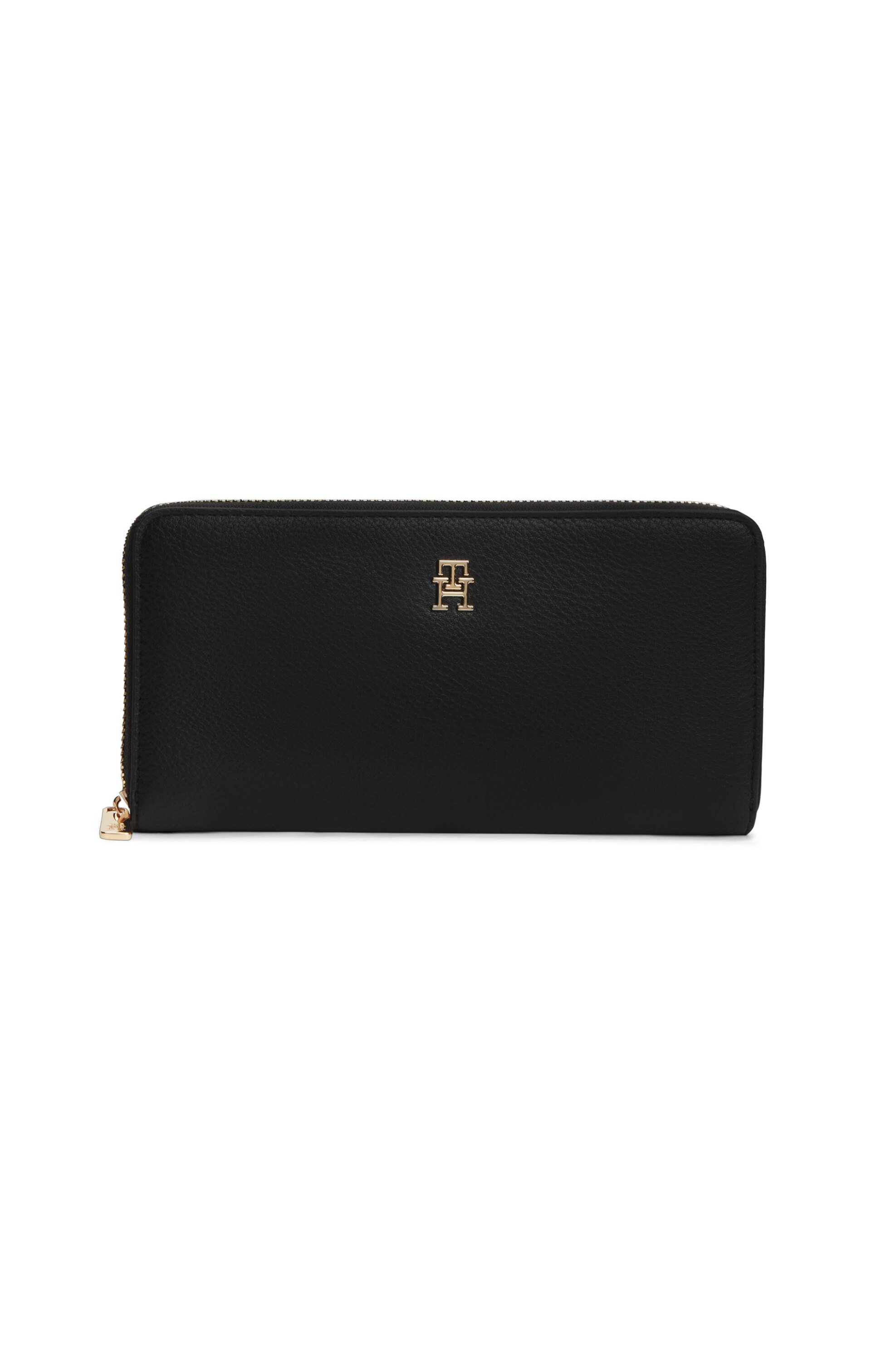 Tommy Hilfiger γυναικείο πορτοφόλι με μεταλλικό monogram - AW0AW18483 Μαύρο