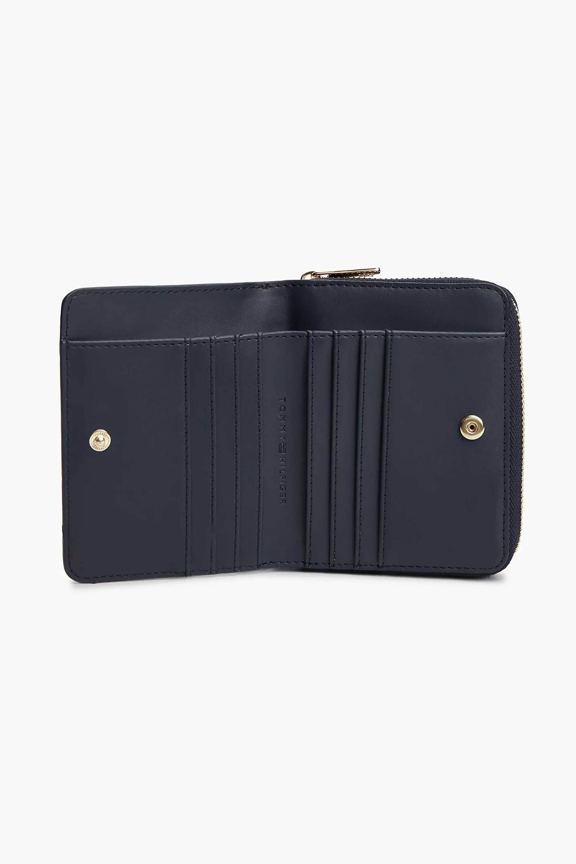 TOMMY HILFIGER Tommy Hilfiger γυναικείο πορτοφόλι με μεταλλικό monogram - AW0AW19162 Μπλε Σκούρο - 3
