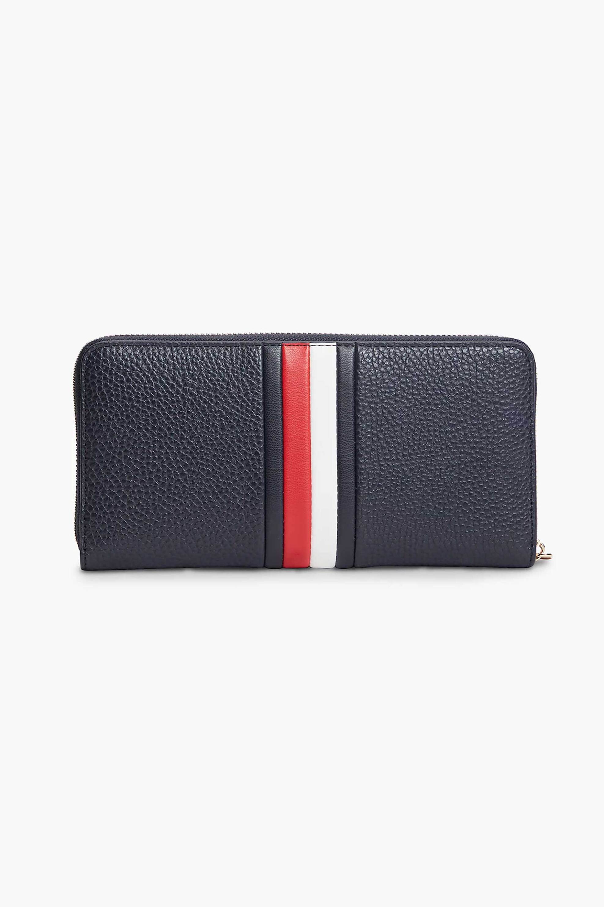 Tommy Hilfiger γυναικείο πορτοφόλι με μεταλλικό monogram - AW0AW19163 Μπλε Σκούρο