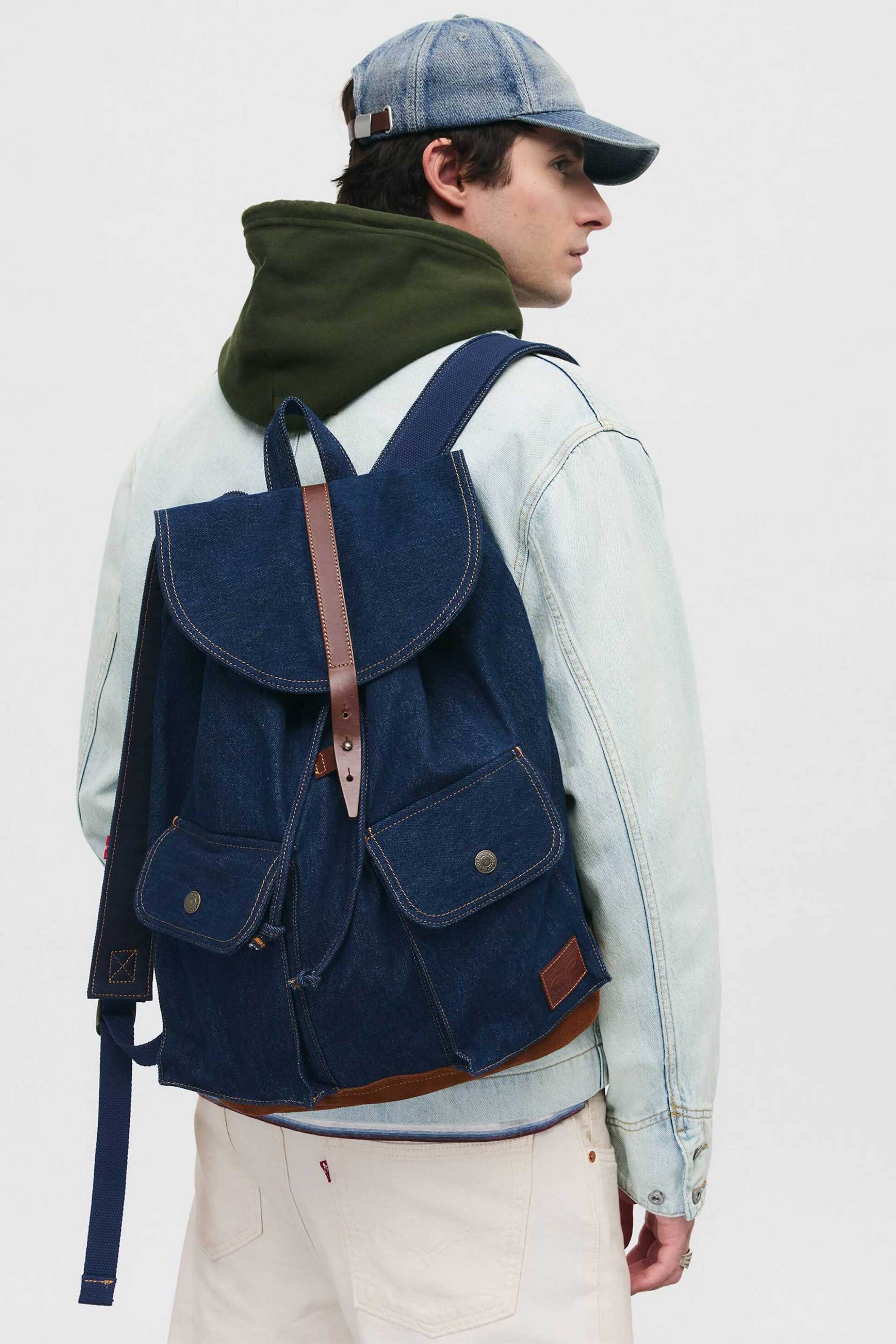 Levi&Apos S Ανδρικό Σακίδιο Πλάτης με Logo Print Heritage Rucksack - 002Gw0000 Denim Blue