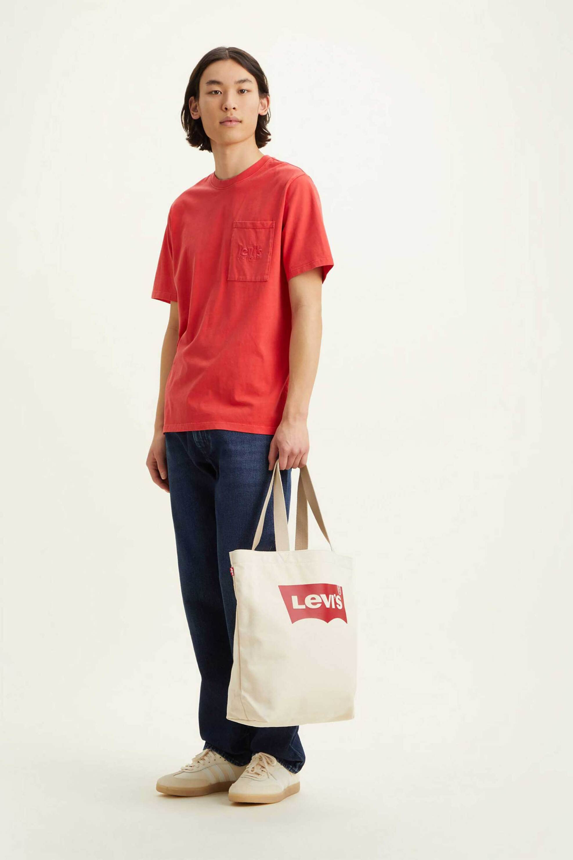 Levi's® unisex τσάντα tote με logo print "Batwing" - 381260027 Λευκό φωτογραφία