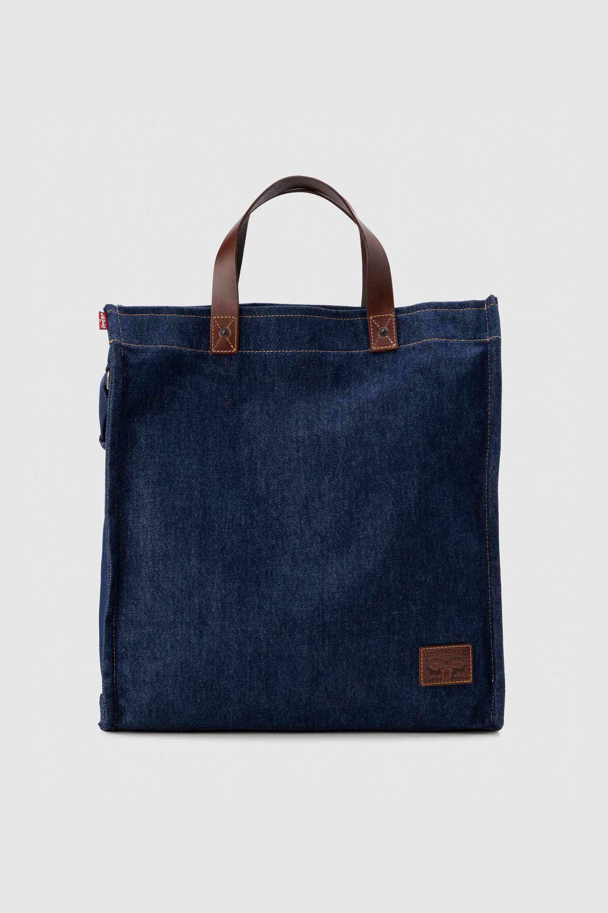 LEVI'S Levi's® ανδρική τσάντα tote με logo print "Heritage Tote" - 002GX0001 Denim Blue