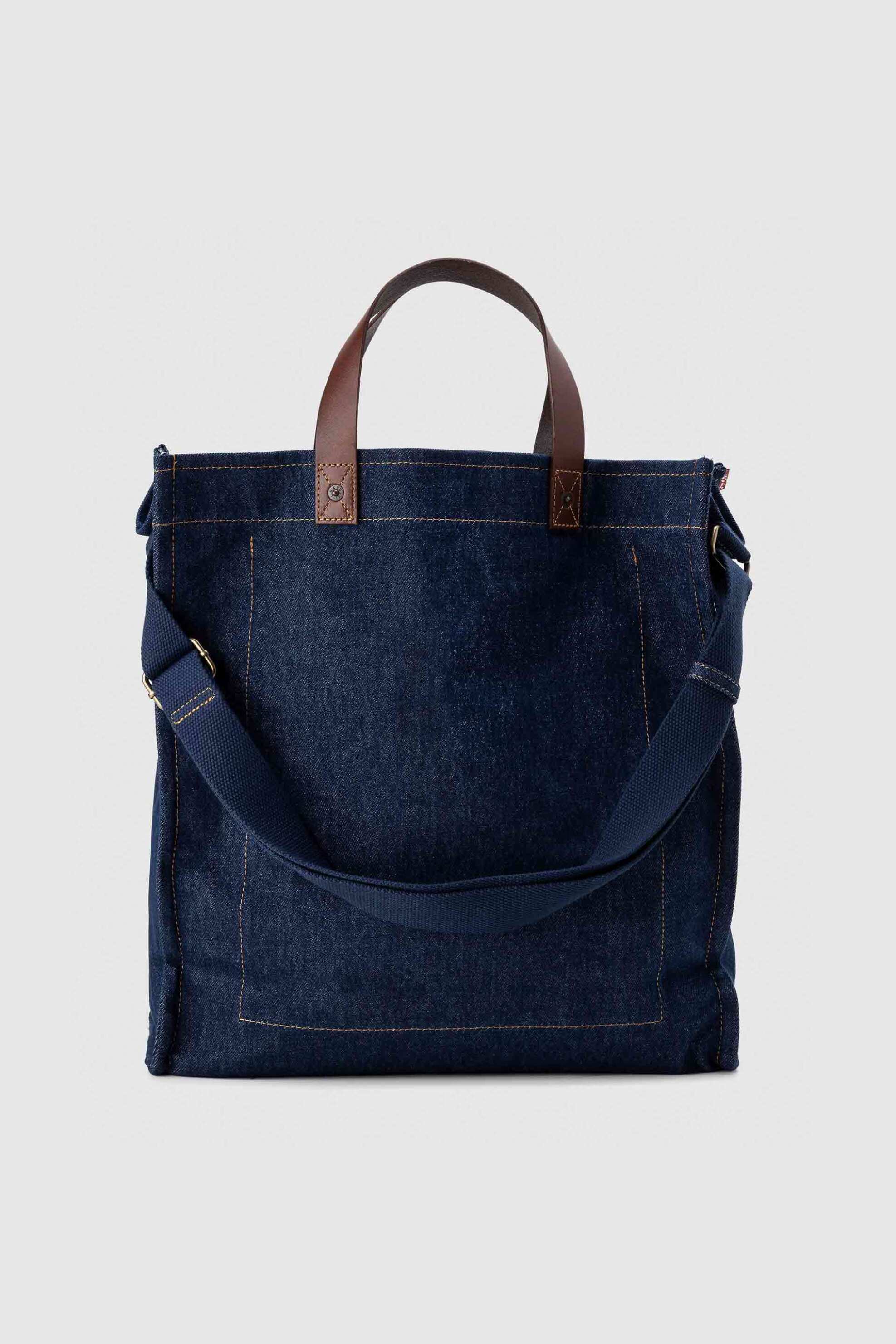 Levi's® ανδρική τσάντα tote με logo print "Heritage Tote" - 002GX0001 Denim Blue φωτογραφία