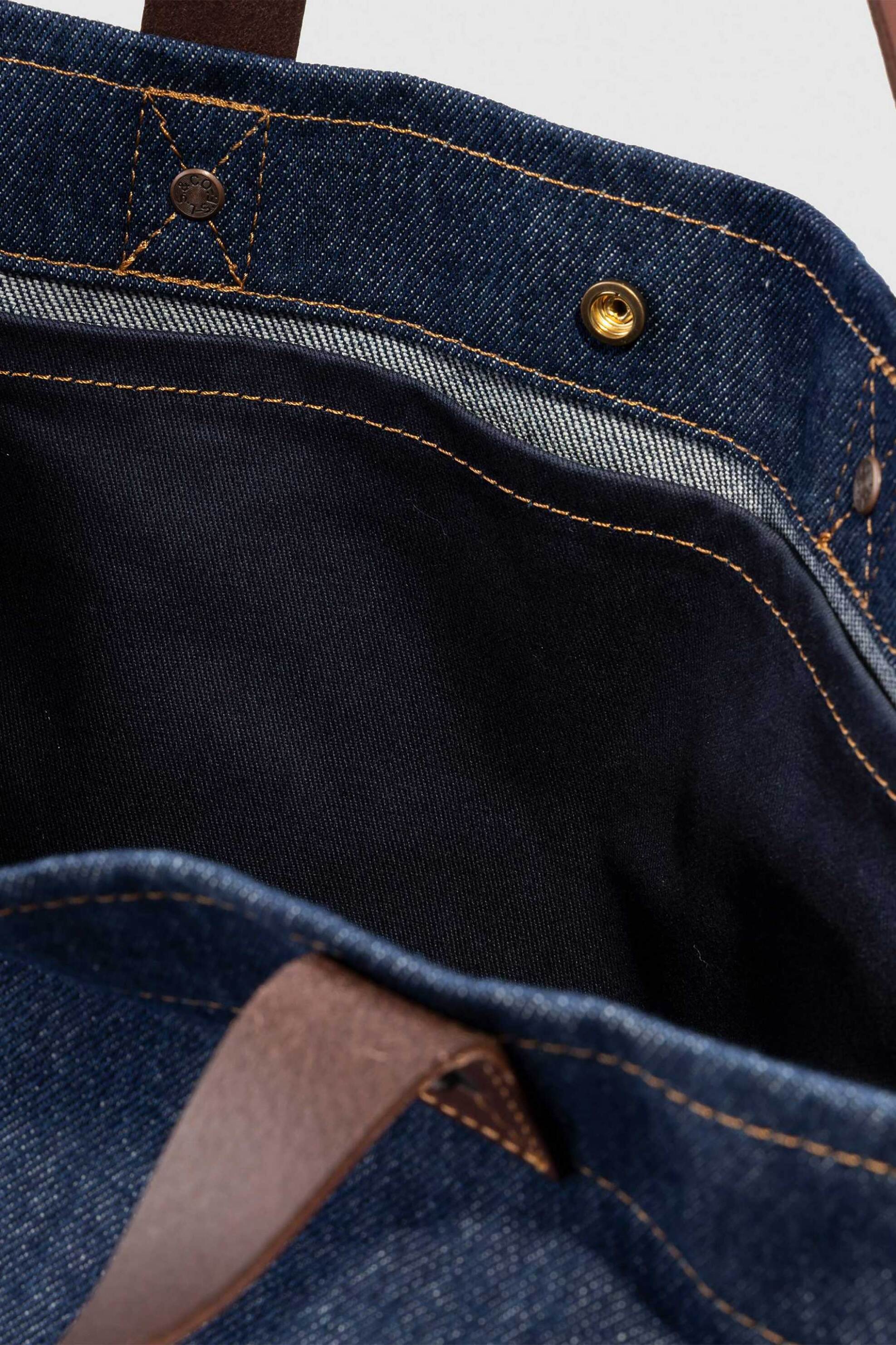 Levi's® ανδρική τσάντα tote με logo print "Heritage Tote" - 002GX0001 Denim Blue φωτογραφία