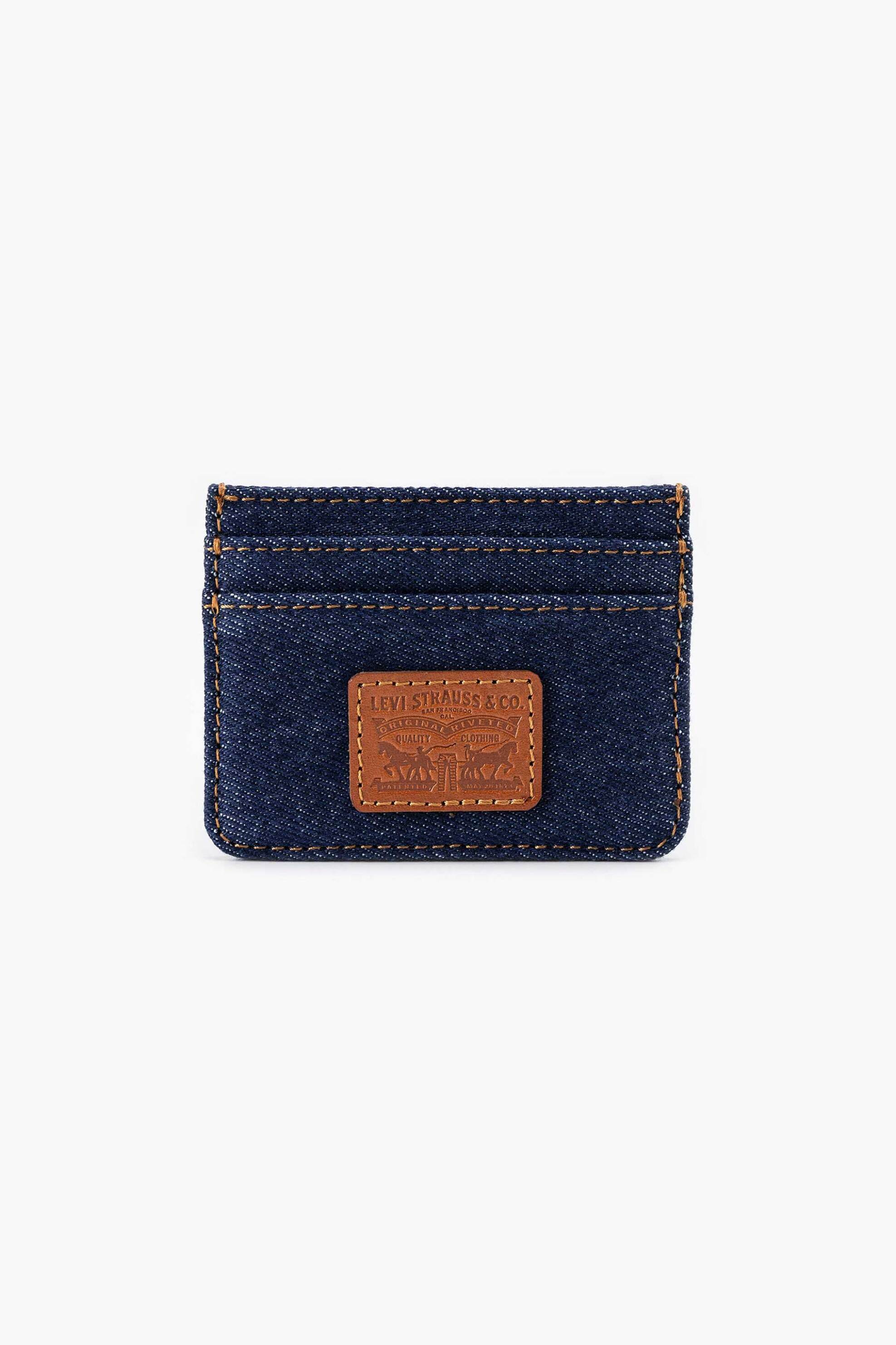 LEVI'S Levi's® ανδρική denim θήκη για κάρτες με logo patch - 0020B0000 Denim Blue