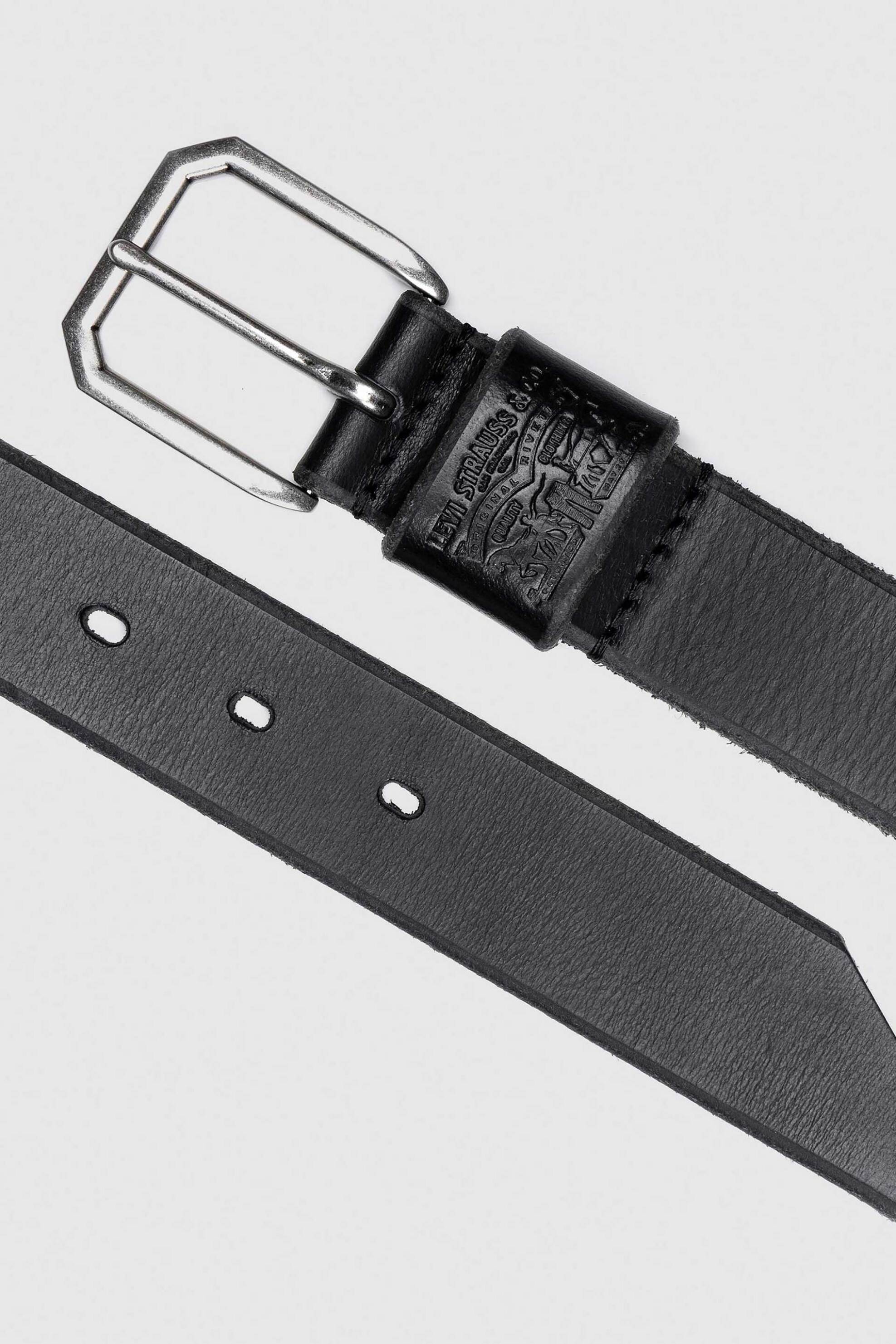 LEVI'S Levi's® γυναικεία ζώνη με μεταλλική αγκράφα "Two Horse" - 002G20000 Μαύρο