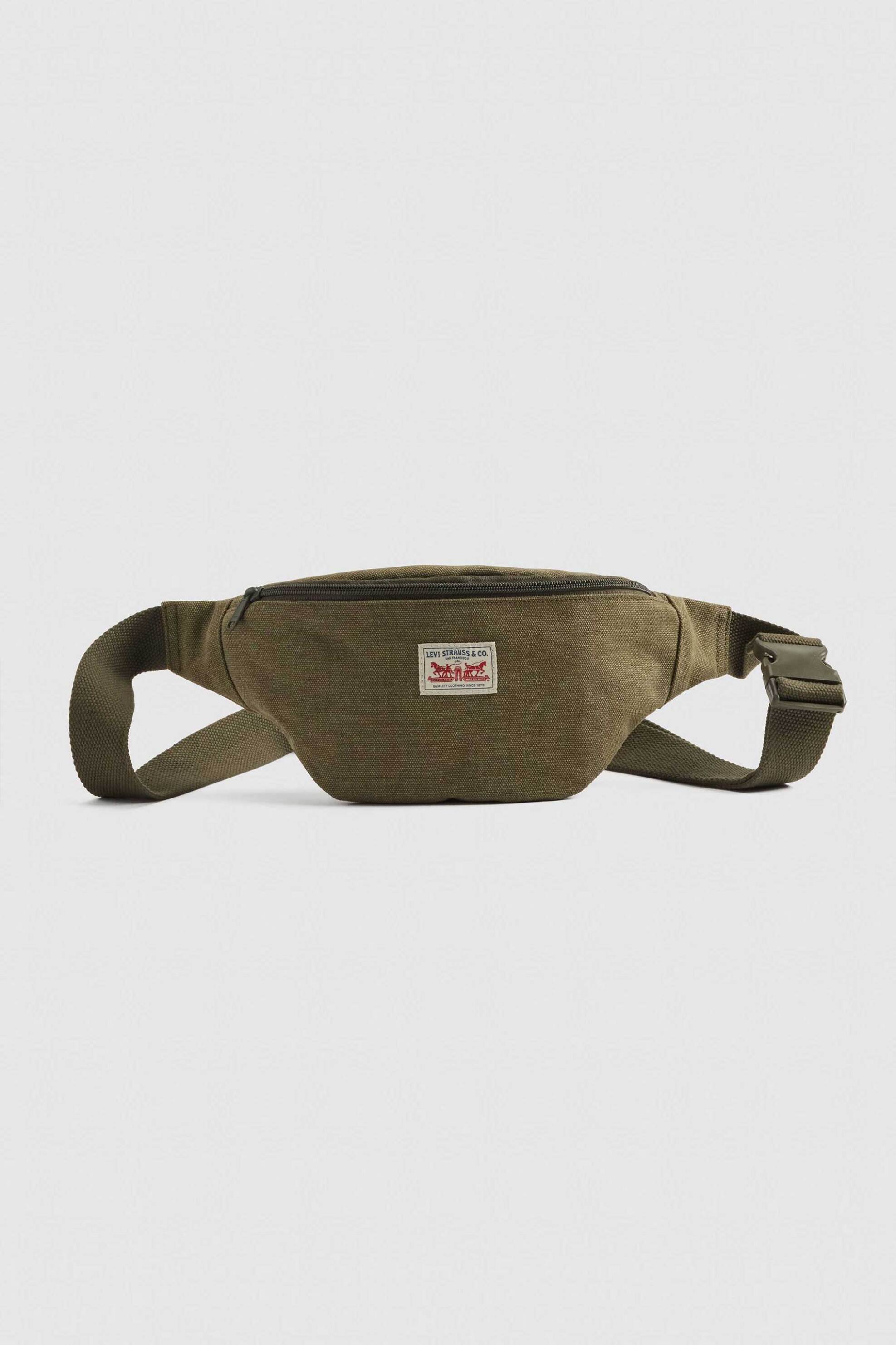 Levi's® ανδρικό τσαντάκι μέσης με logo print "Duboce" - 004C80002 Χακί