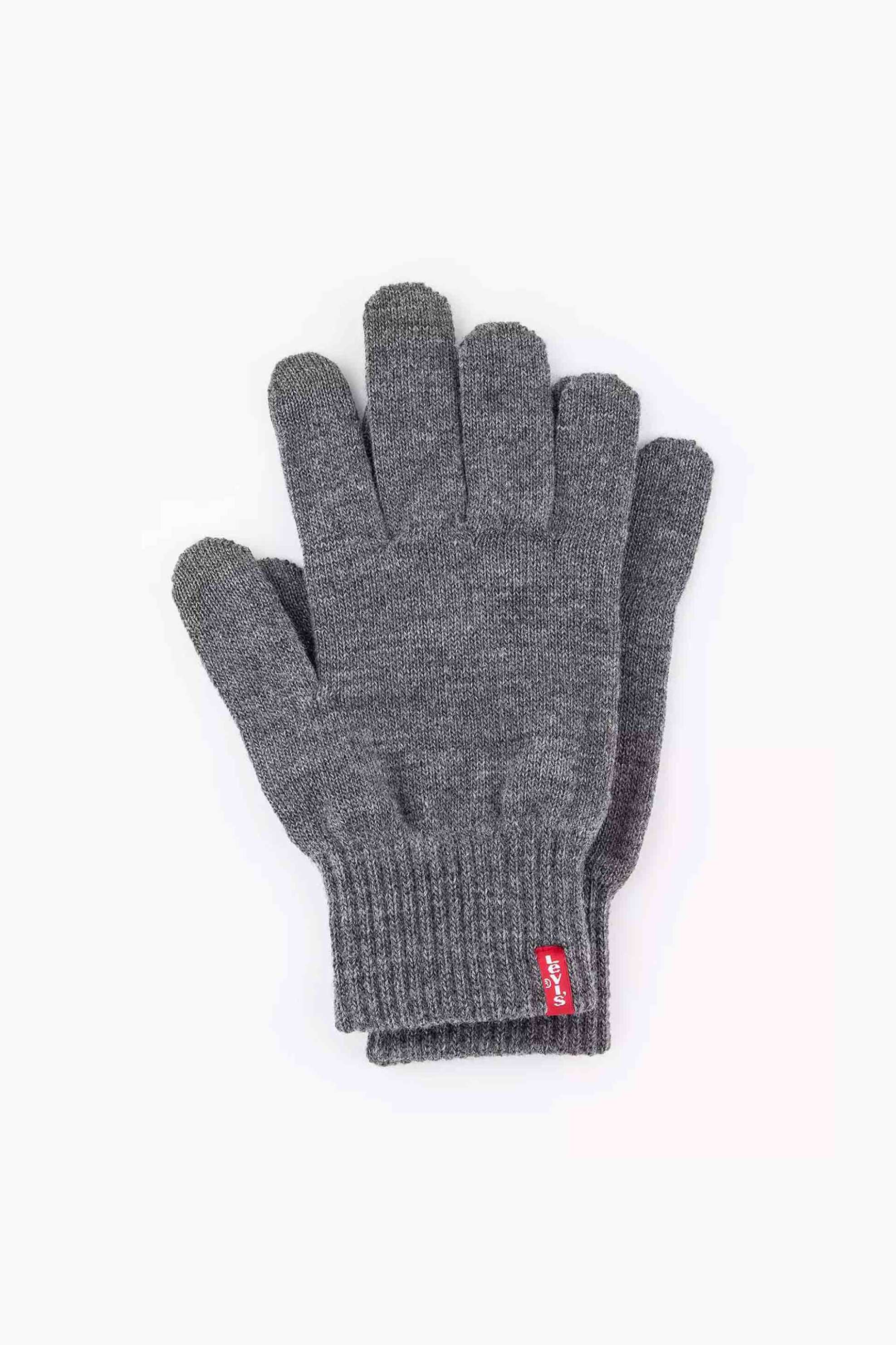 Levi's® ανδρικά γάντια touch screen με λογότυπο "Ben" - 380290031 Γκρι