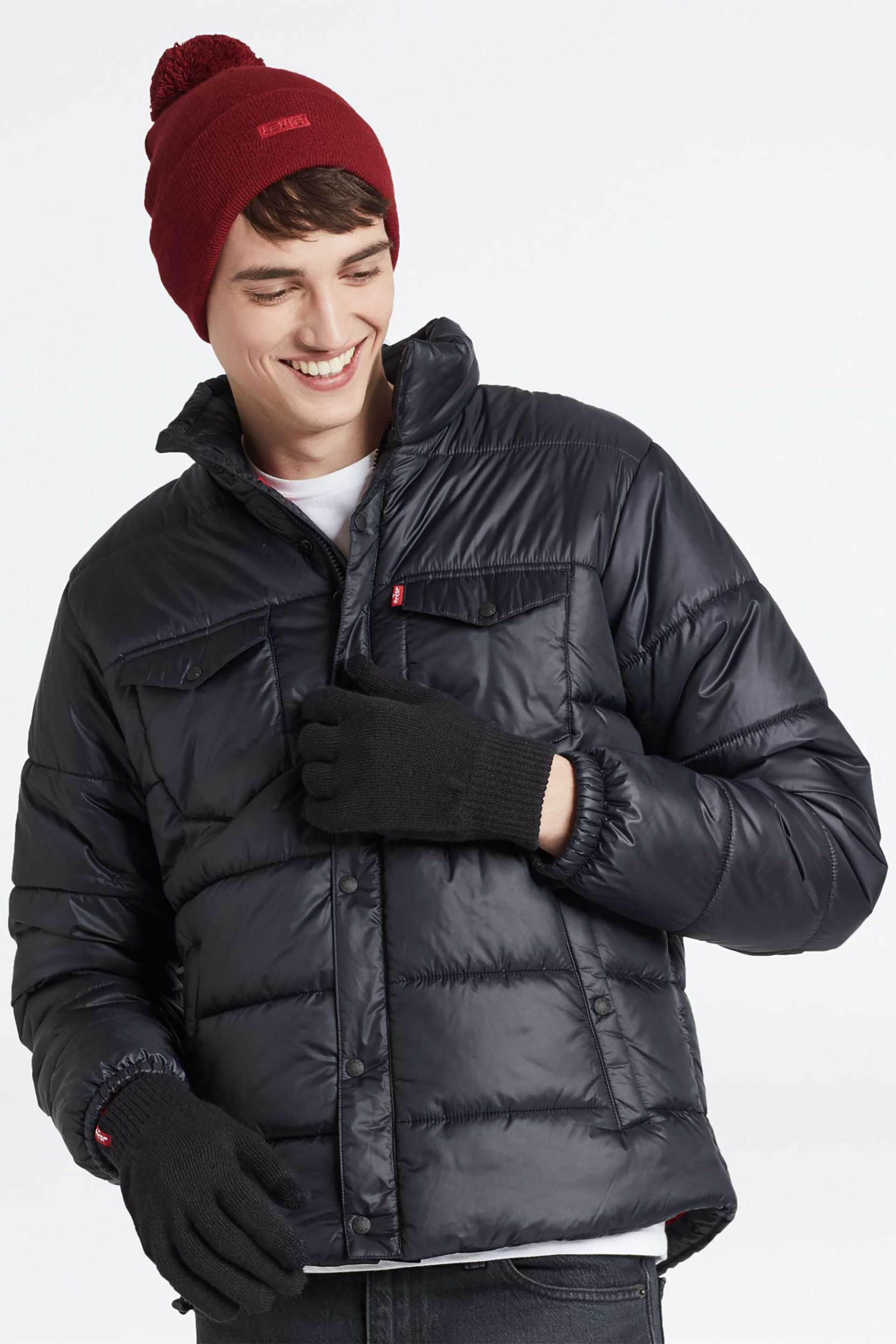 Levi's® ανδρικά γάντια touch screen με λογότυπο "Ben" - 771380857 Μπλε Σκούρο φωτογραφία