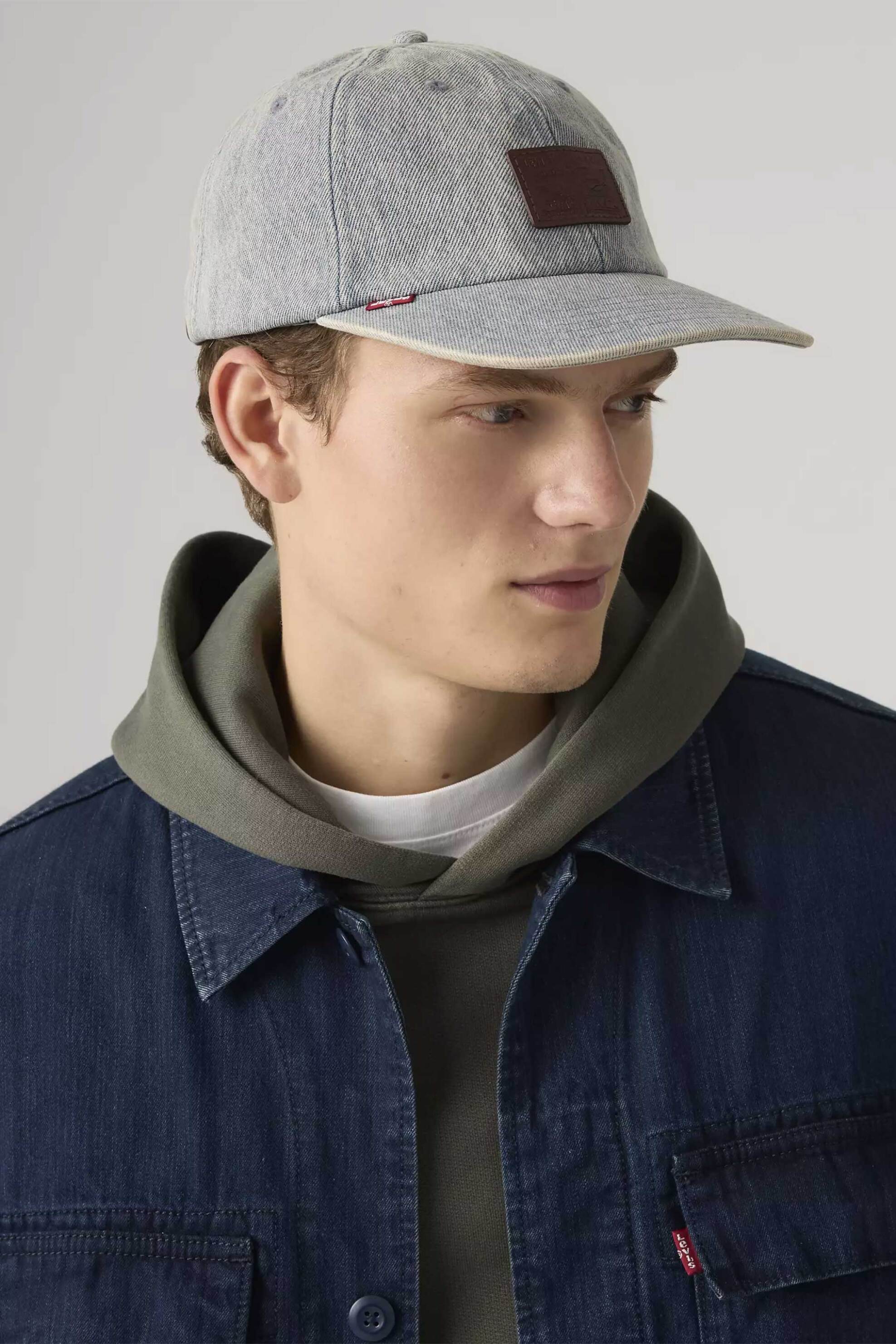 Levi&Apos S Ανδρικό Καπέλο Jockey Relaxed Dad Heritage - 000A90029 Denim Blue Ανοιχτό